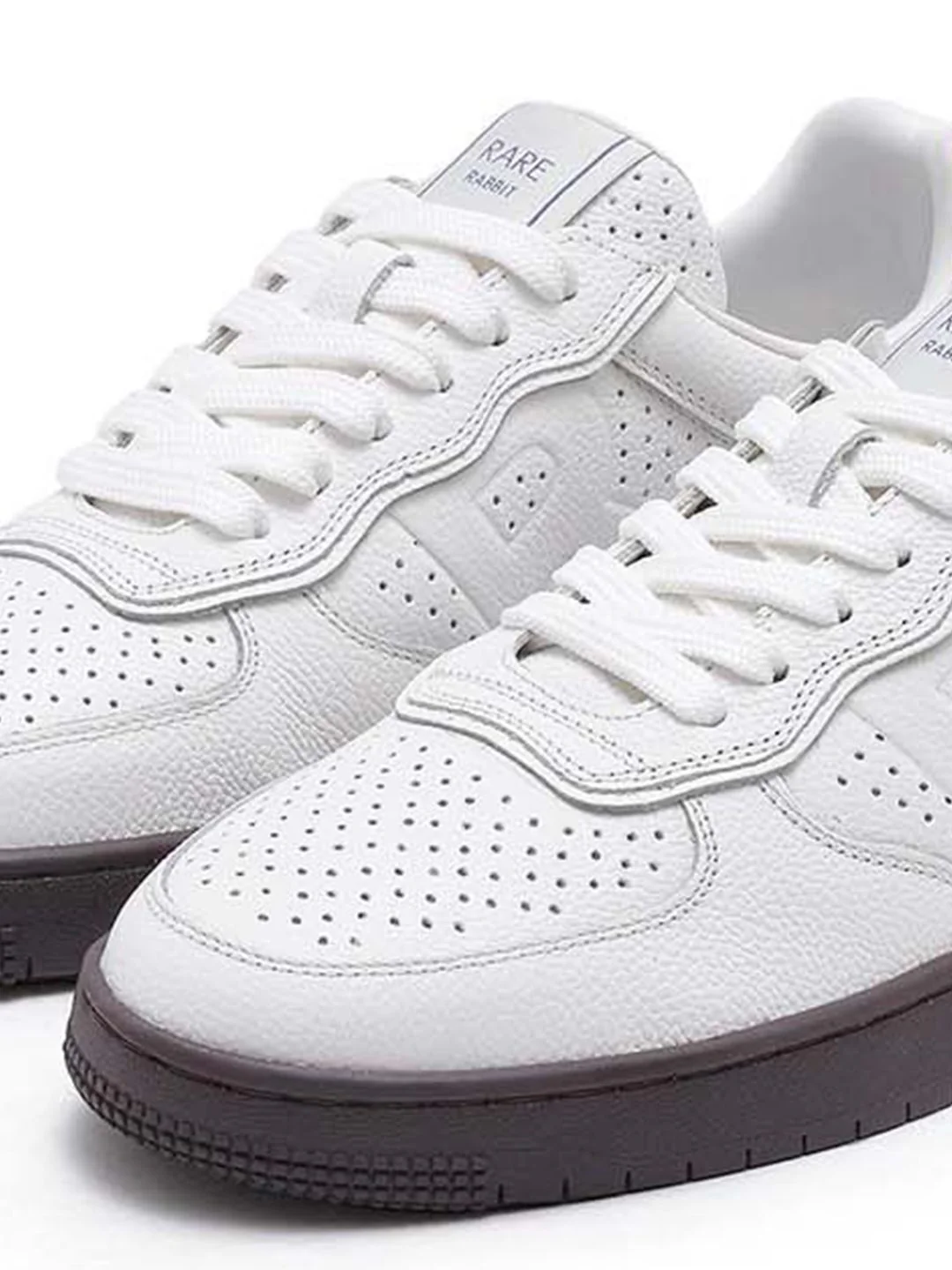 RARE RABBIT Men Perforations Round Toe Leather Sneakers - Image 7