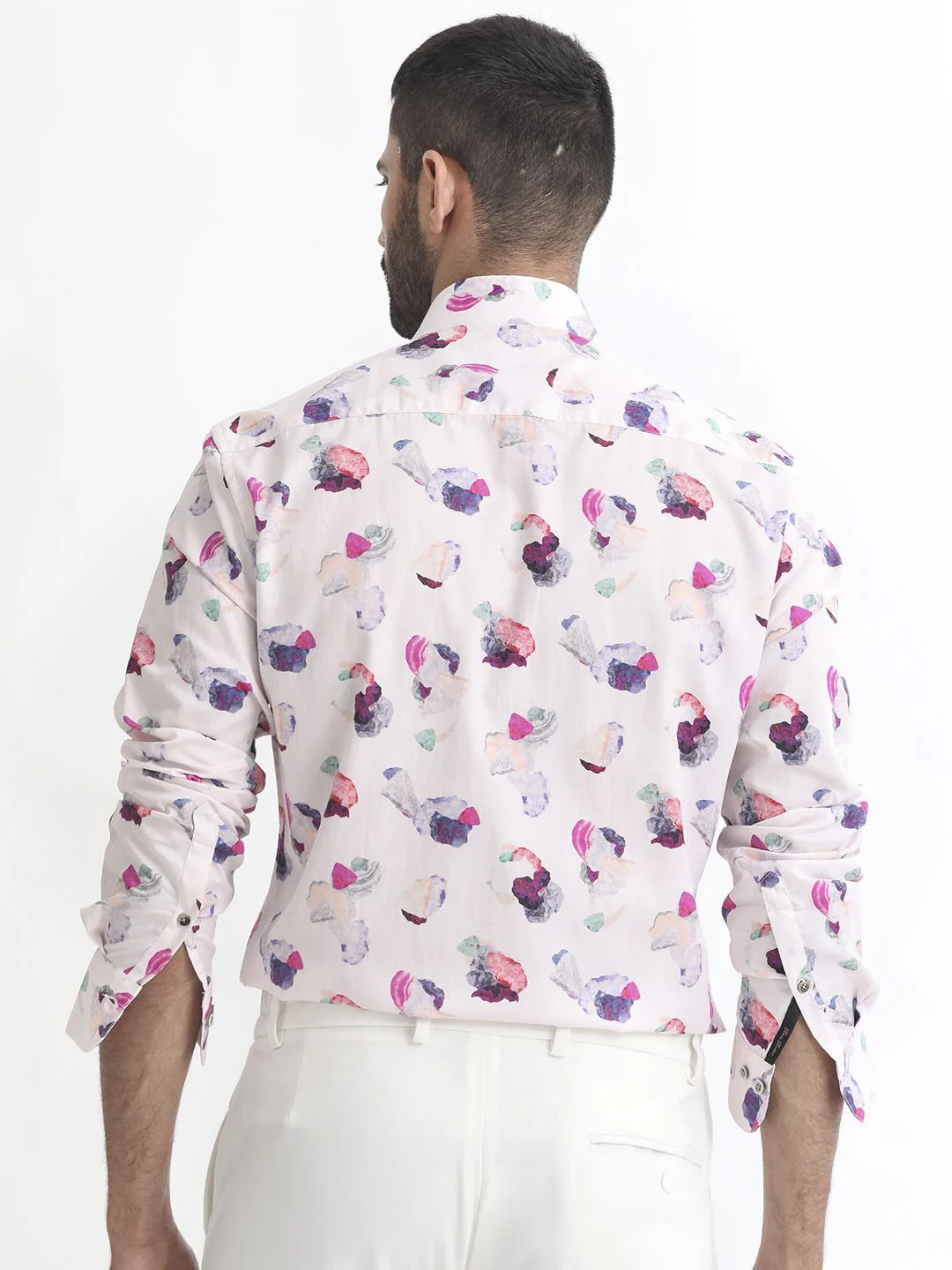 RARE RABBIT Men Pink Standard Slim Fit Printed Casual Shirt - Image 4
