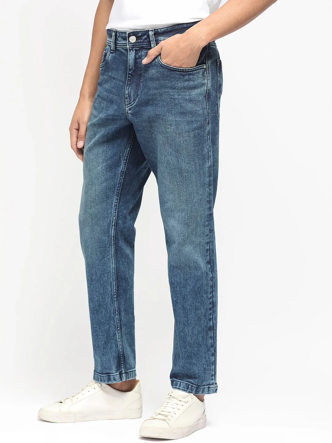 RARE RABBIT Men Polin Regular Fit Cotton Jeans - Image 3