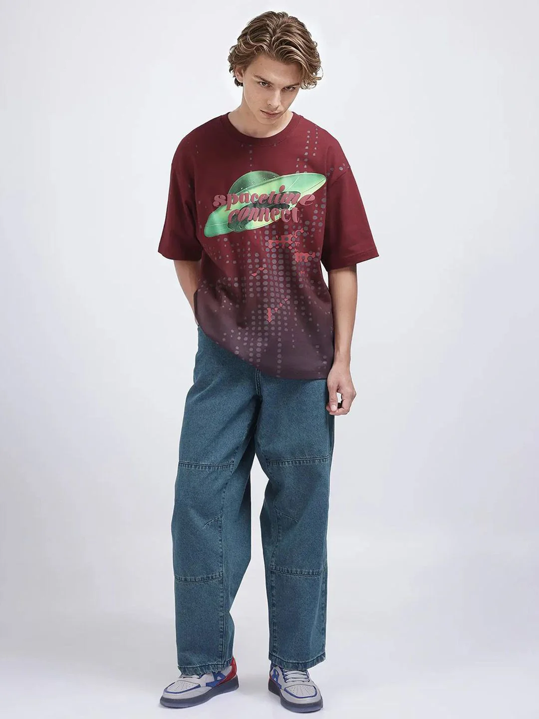 RARE RABBIT Men Printed Raw Edge T-shirt - Image 6