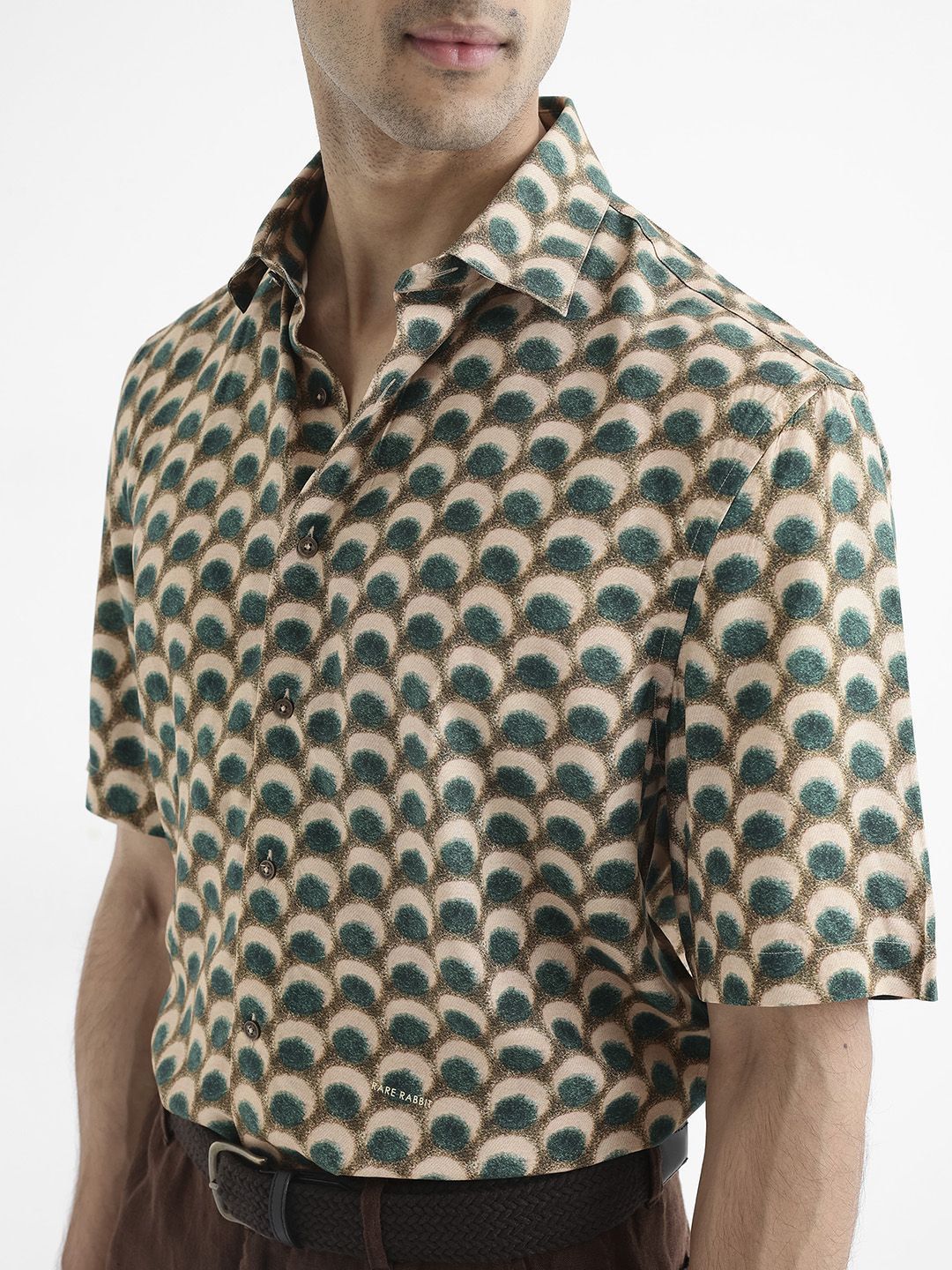 RARE RABBIT Men Printed Tokai Regular Fit Opaque Shirt - Image 2