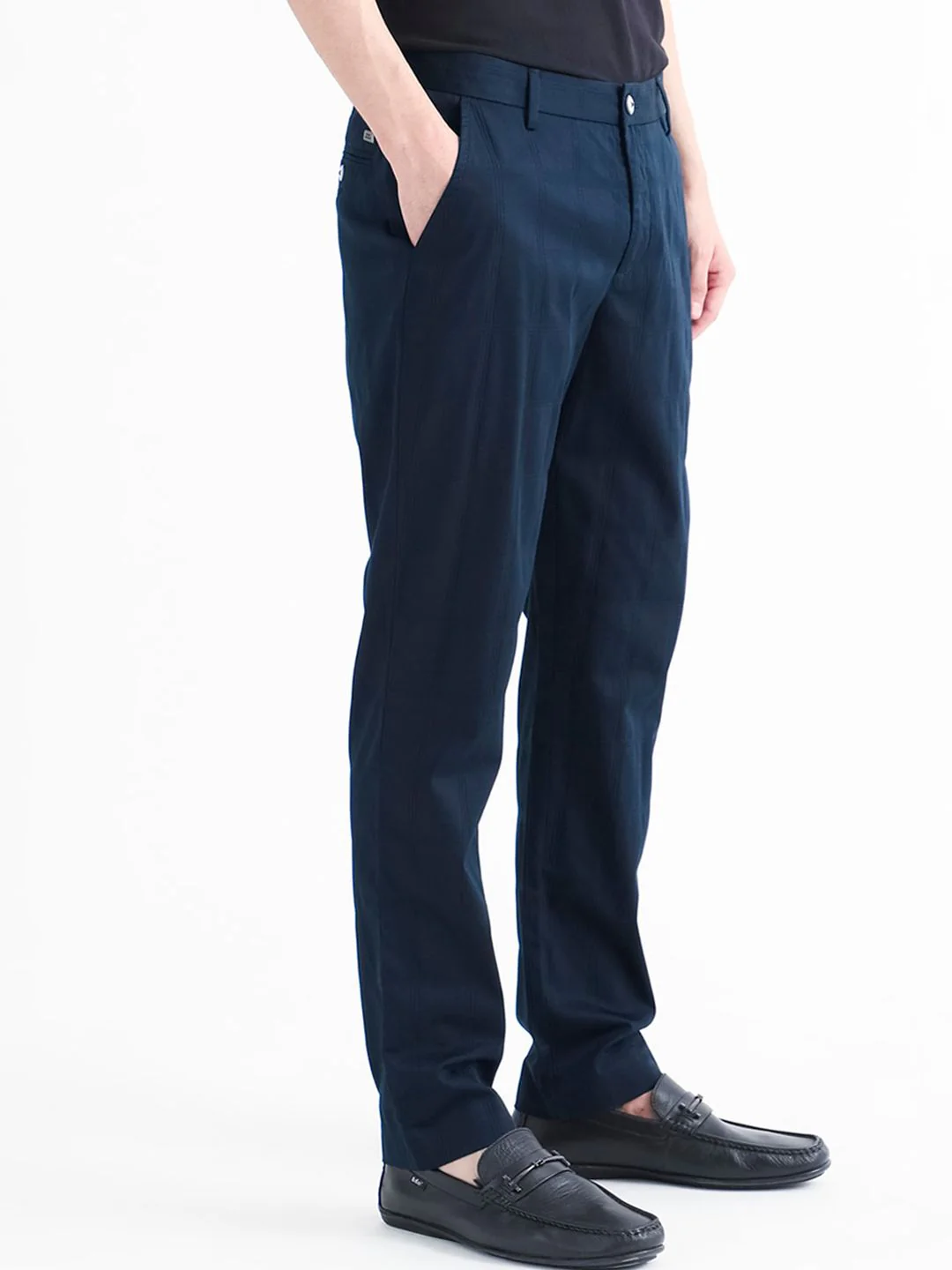 RARE RABBIT Men Quince Mid Rise Cotton Slim Fit Trouser - Image 2