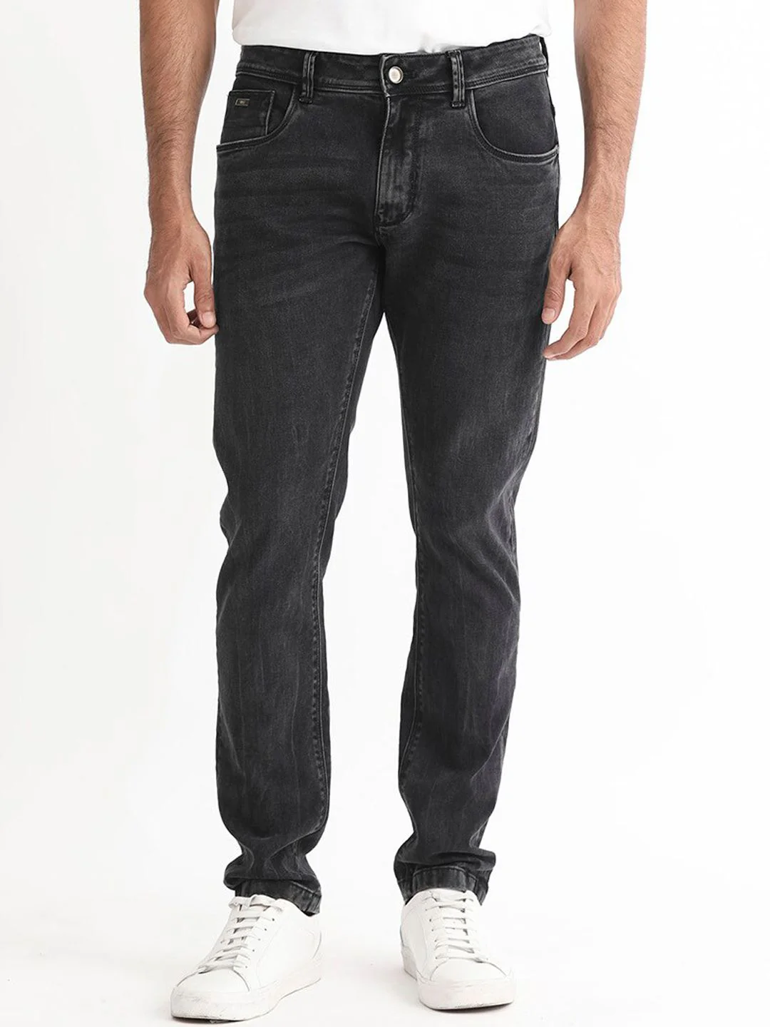 RARE RABBIT Men Reney Slim Fit Mid-Rise Stretchable Jeans