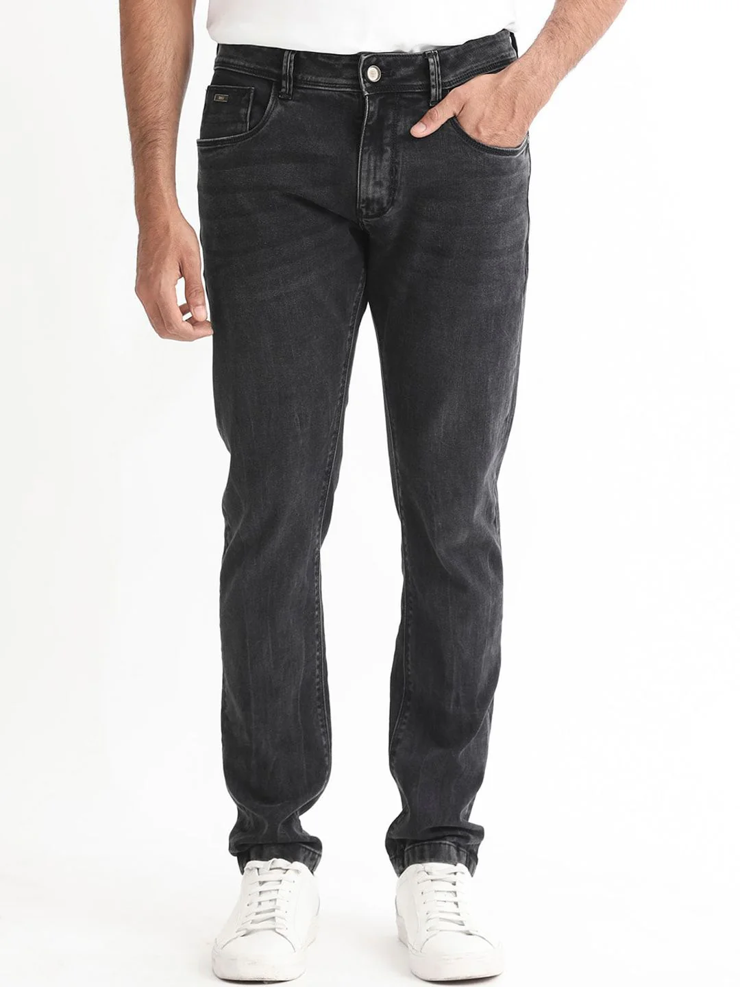 RARE RABBIT Men Reney Slim Fit Mid-Rise Stretchable Jeans - Image 2