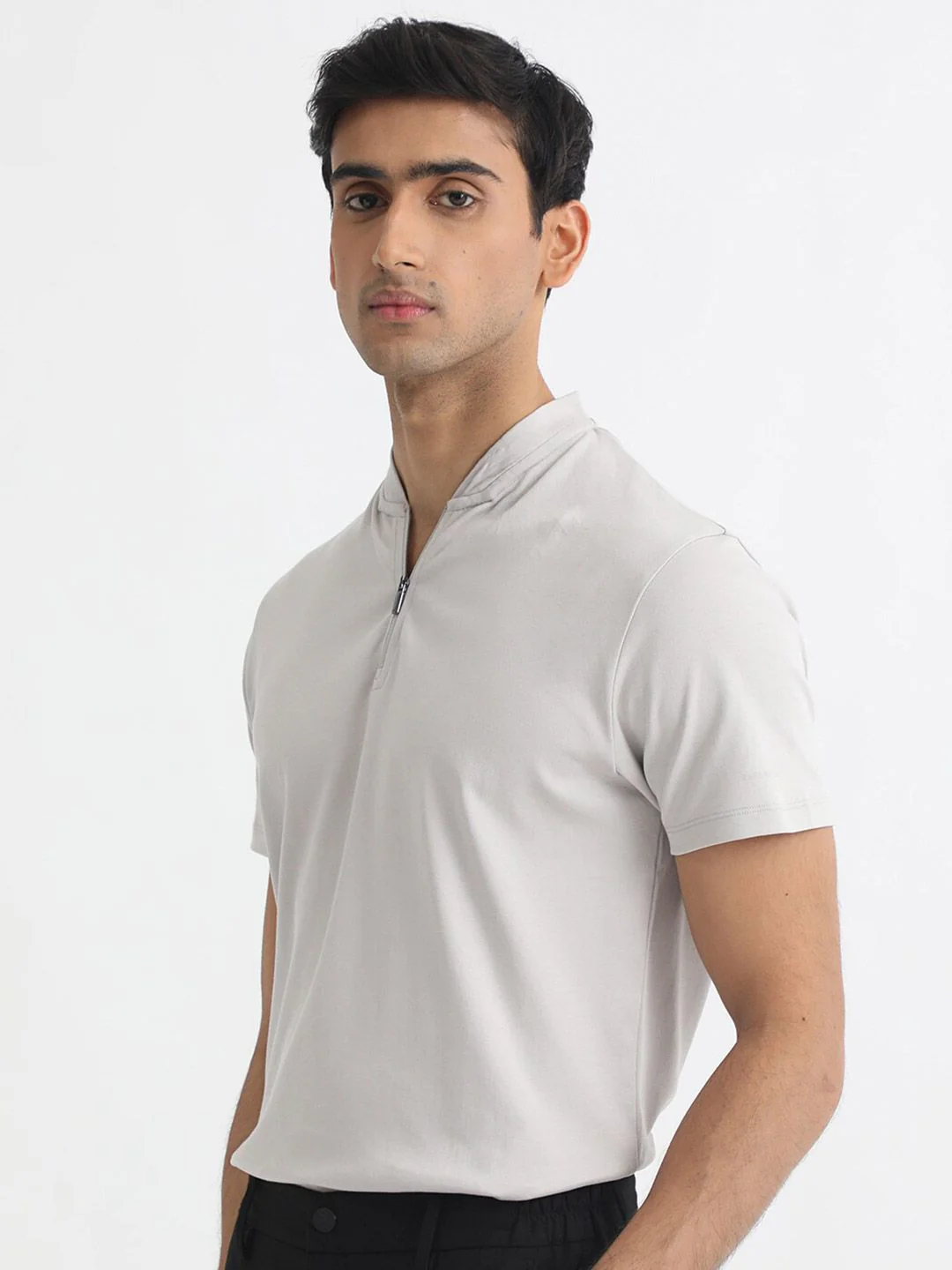 RARE RABBIT Men Rings-4 Slim Fit Solid Polo Collar T-Shirt - Image 5