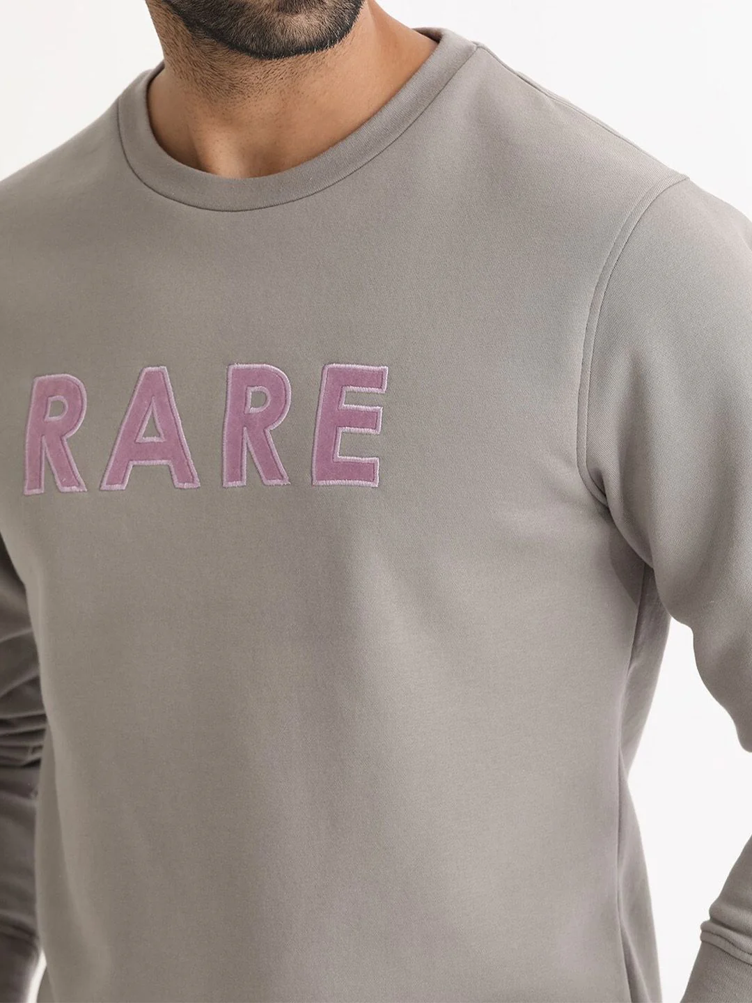 RARE RABBIT Men Robbs Logo Print Round Neck Sweatshirt - Image 2