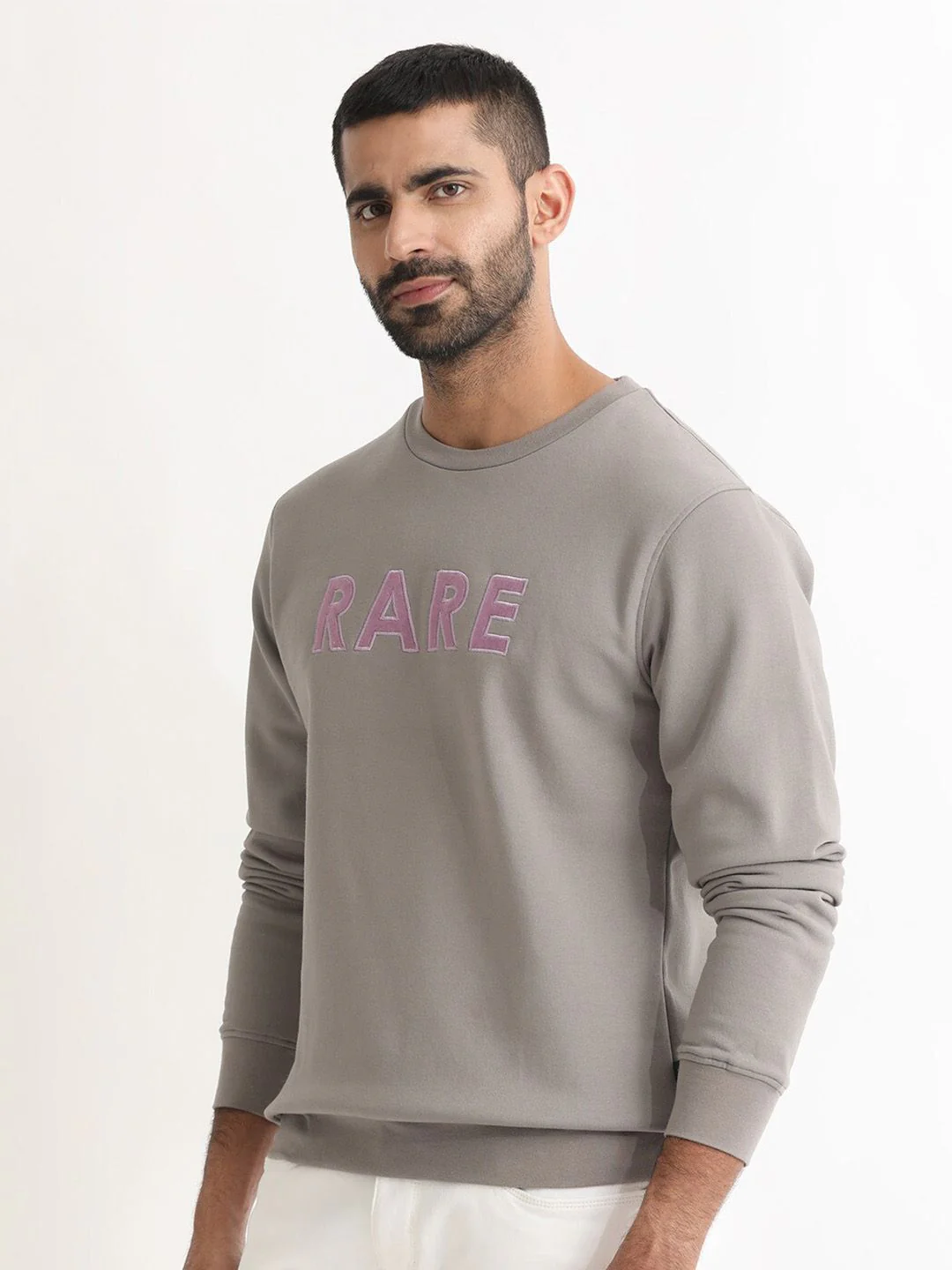RARE RABBIT Men Robbs Logo Print Round Neck Sweatshirt - Image 5