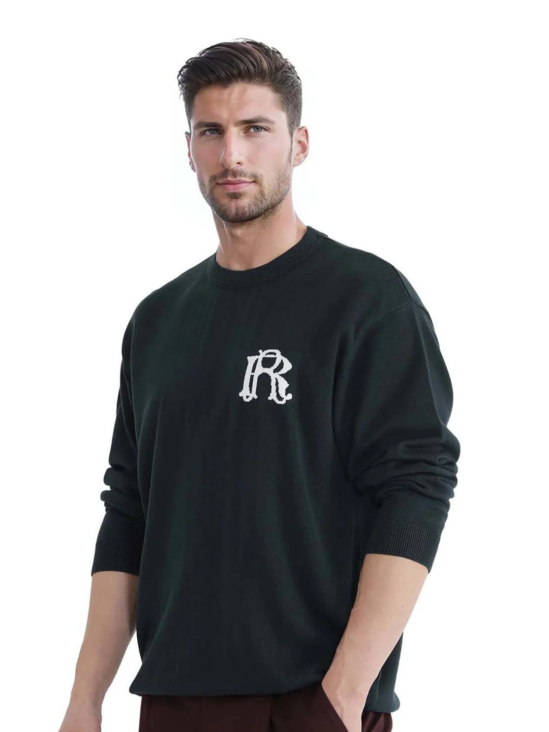RARE RABBIT Men Round Neck Cotton Pullover - Image 5