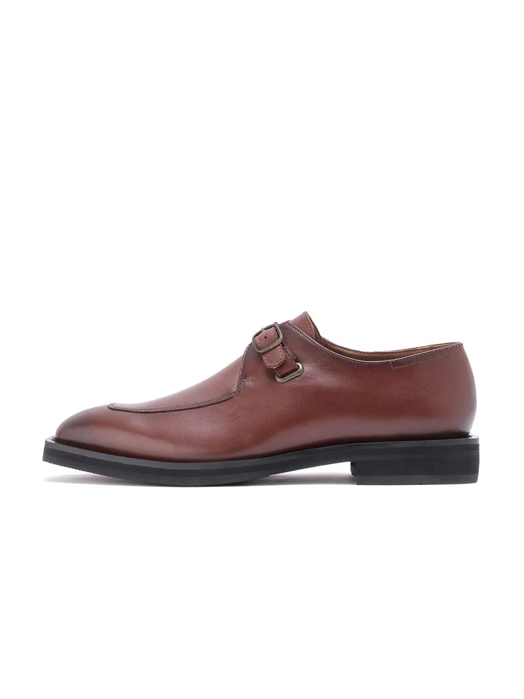 RARE RABBIT Men Round Toe Leather Formal Monk Shoes - Image 4
