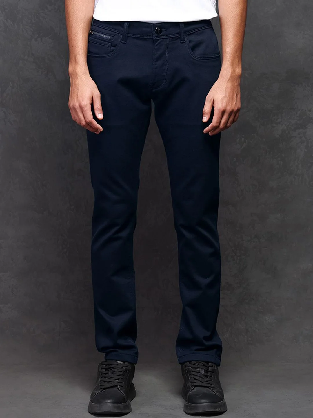 RARE RABBIT Men Satinx Slim Fit Mid-Rise Jeans