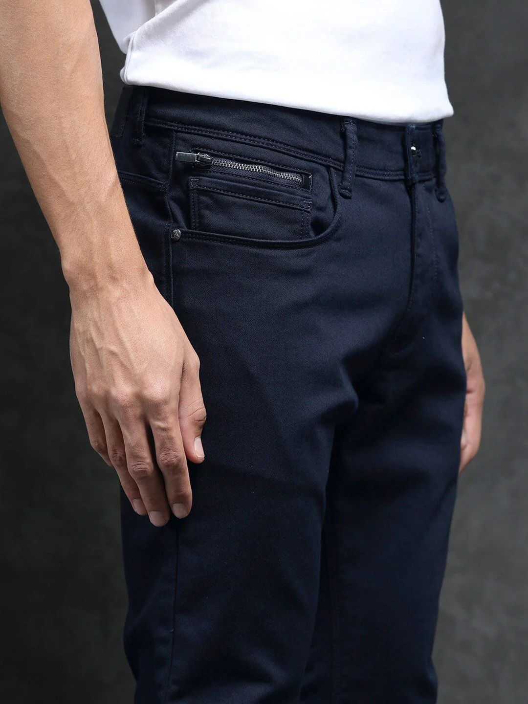 RARE RABBIT Men Saton Slim Fit Cotton Jeans - Image 7