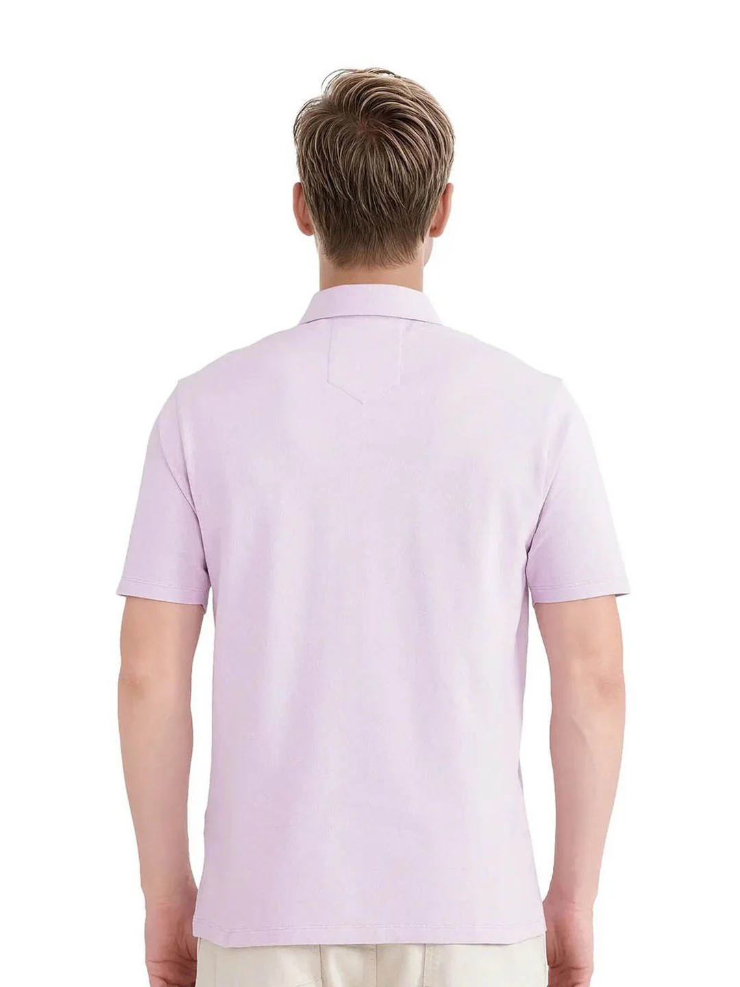 RARE RABBIT Men Solid Polo Collar Cotton T-shirt - Image 4