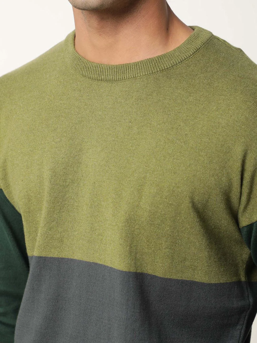 RARE RABBIT Men Tanko Slim Fit Colourblocked Pullover Sweater - Image 2