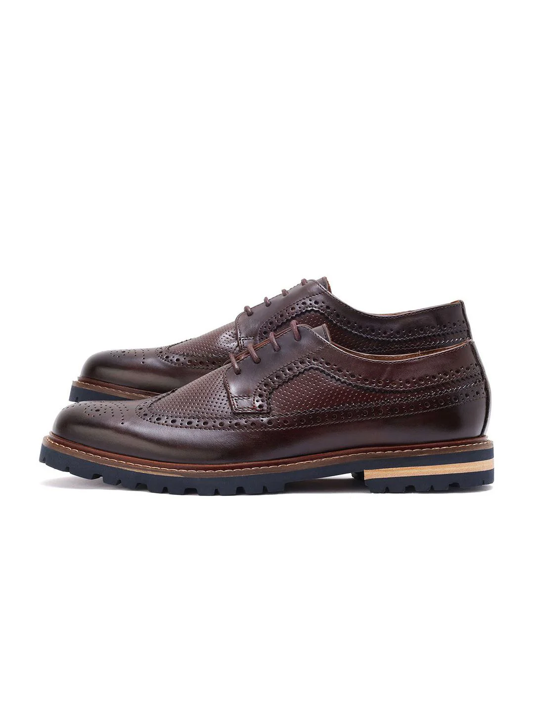 RARE RABBIT Men Textured Leather Formal Brogues - Image 4