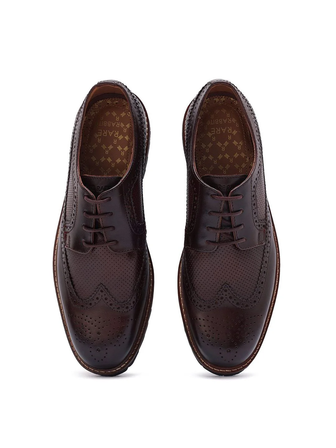 RARE RABBIT Men Textured Leather Formal Brogues - Image 7