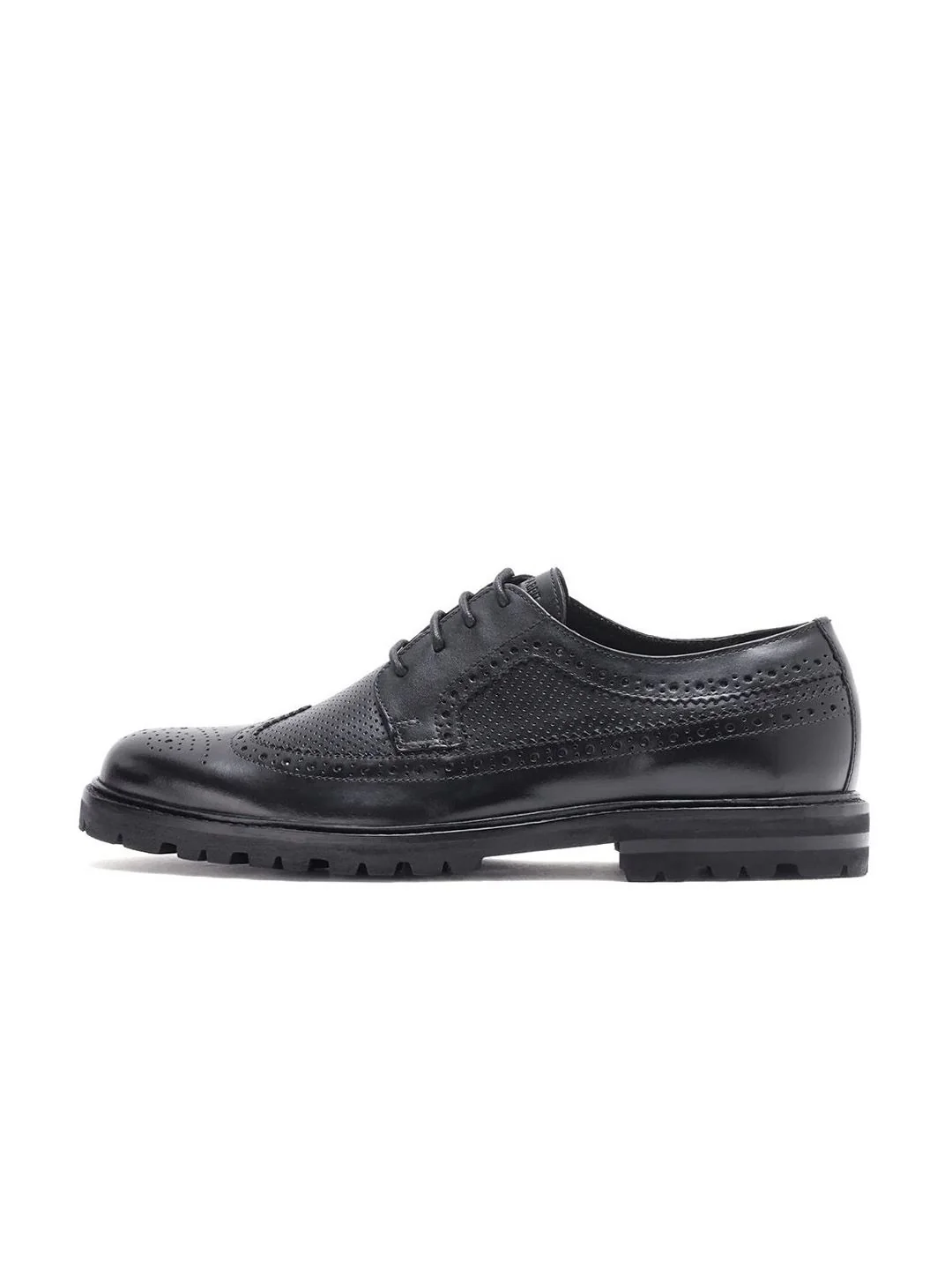 RARE RABBIT Men Textured Round Toe Leather Formal Brogues - Image 4