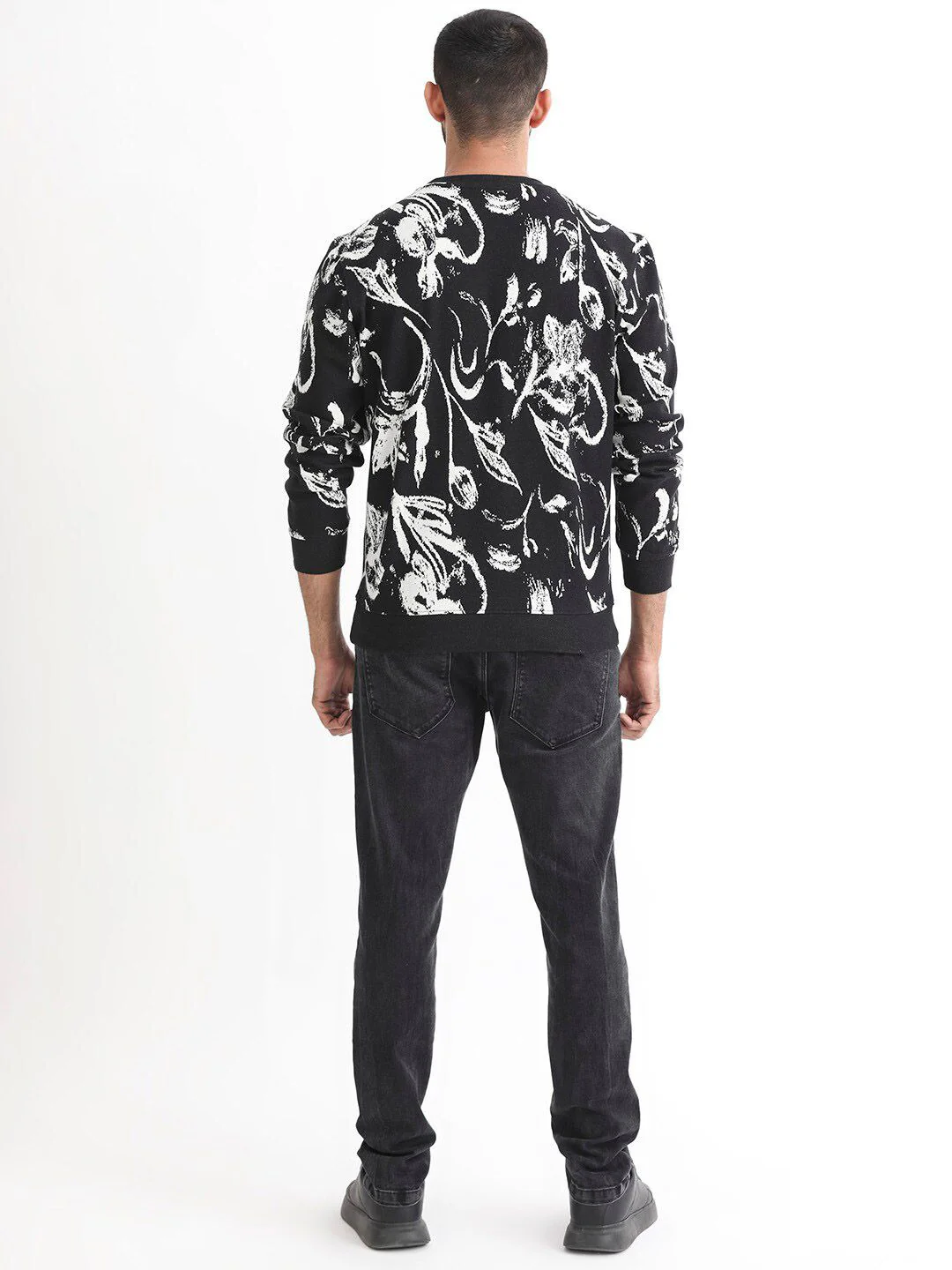 RARE RABBIT Men Thalora Floral Printed Sweatshirt - Image 4