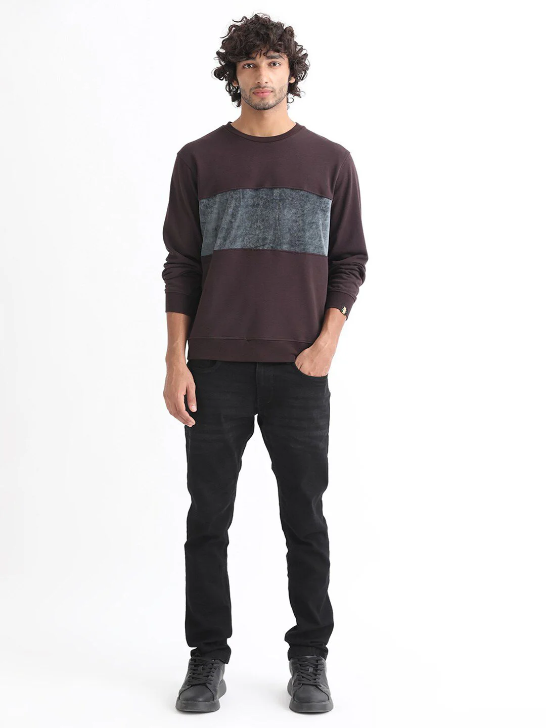 RARE RABBIT Men Tide Striped Sweatshirt - Image 6