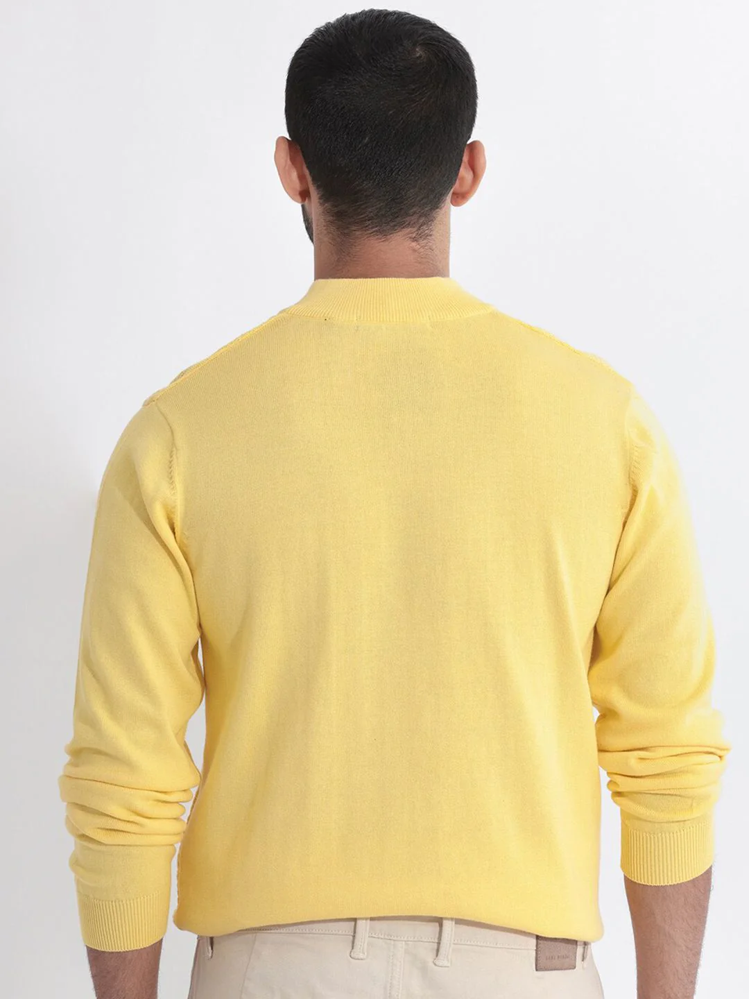 RARE RABBIT Men Troyo Solid Mock Collar Sweater - Image 6