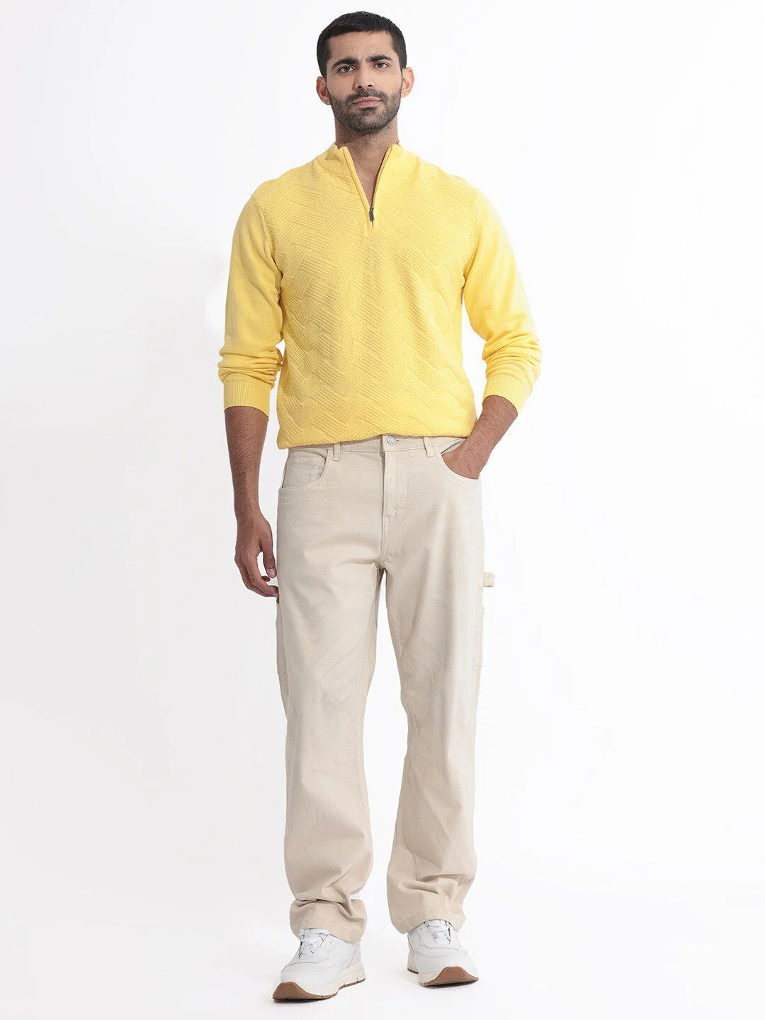 RARE RABBIT Men Troyo Solid Mock Collar Sweater - Image 7