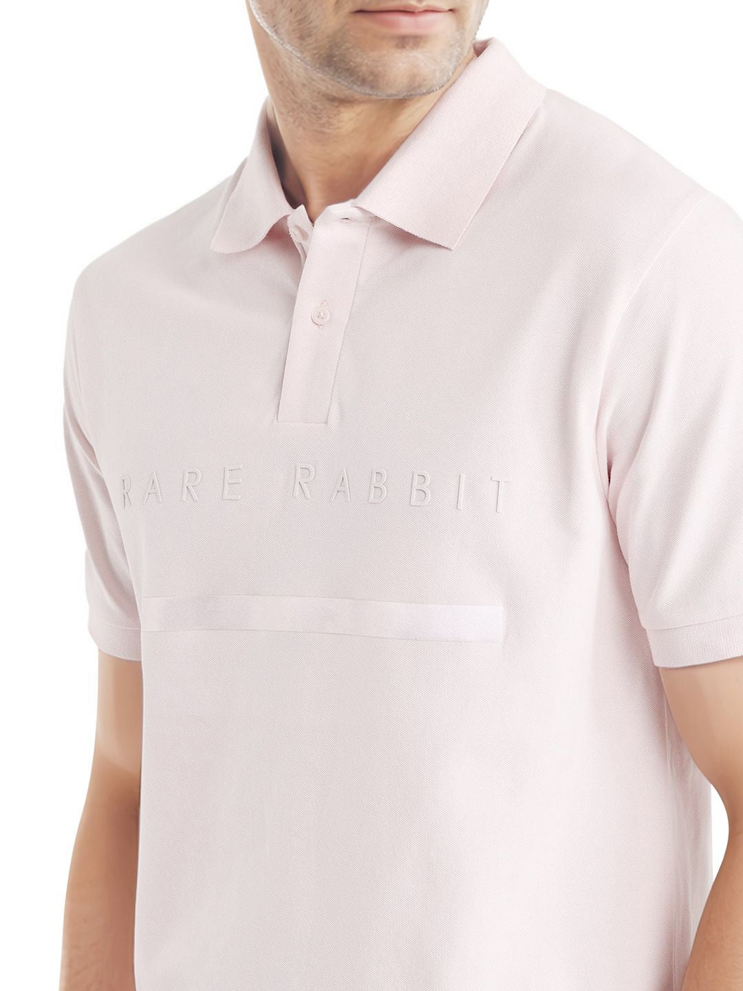 RARE RABBIT Men Typography Printed Polo Collar Cotton T-shirt - Image 2