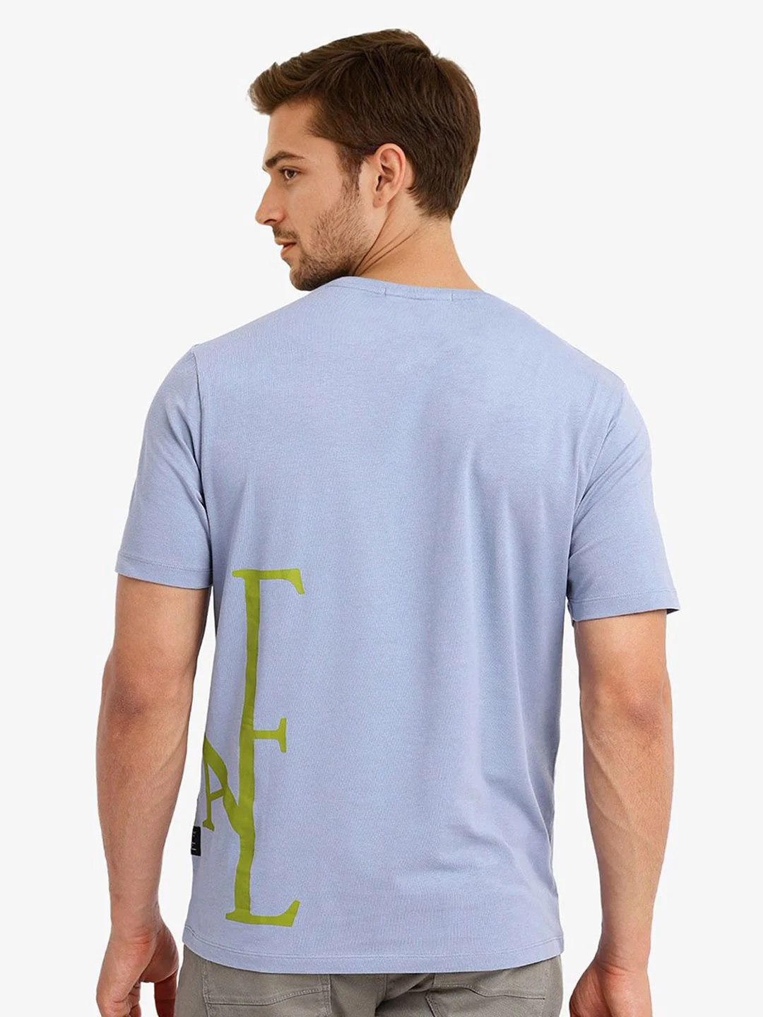 RARE RABBIT Men Typography Printed V-Neck T-shirt - Image 4