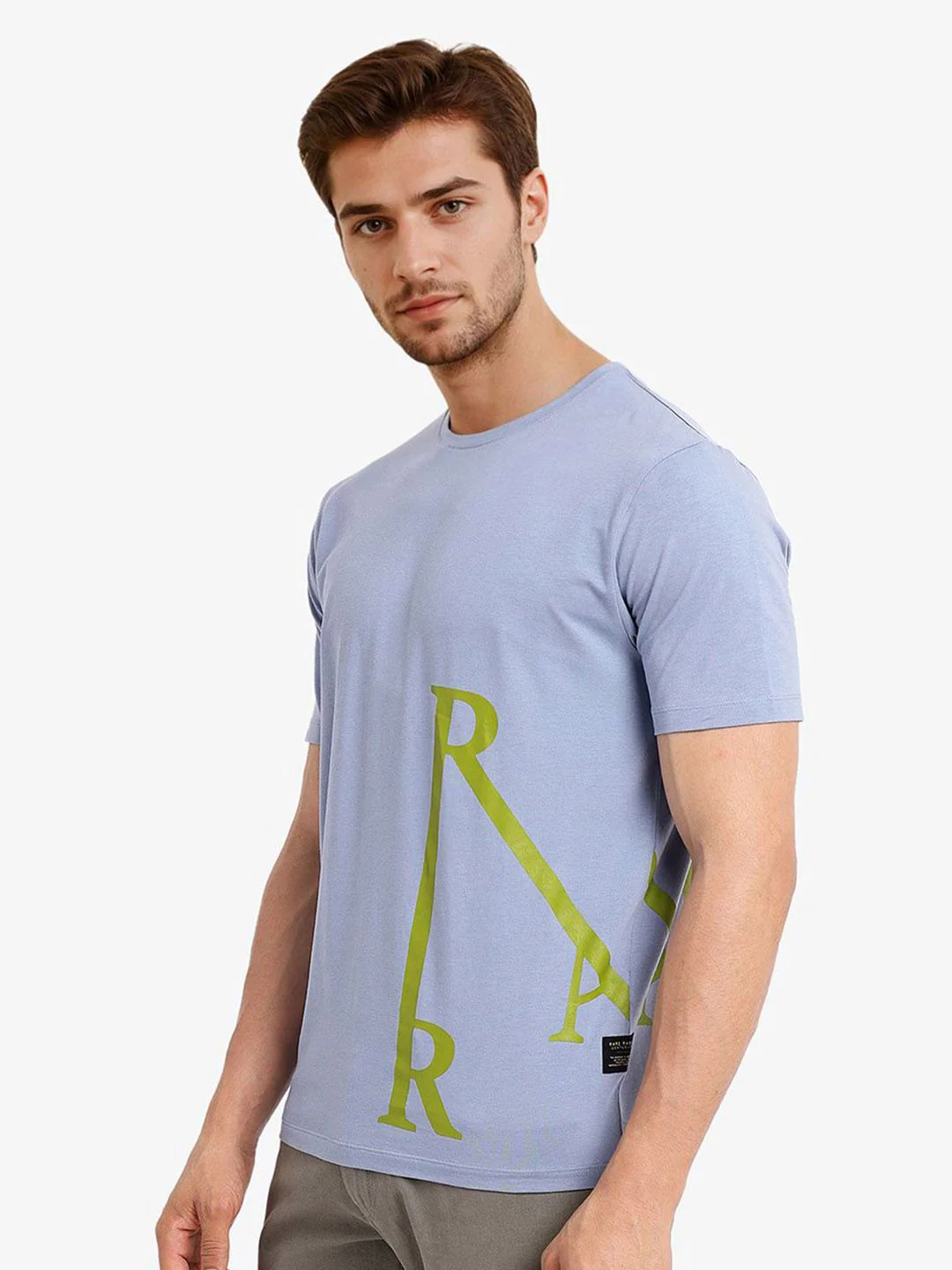 RARE RABBIT Men Typography Printed V-Neck T-shirt - Image 5