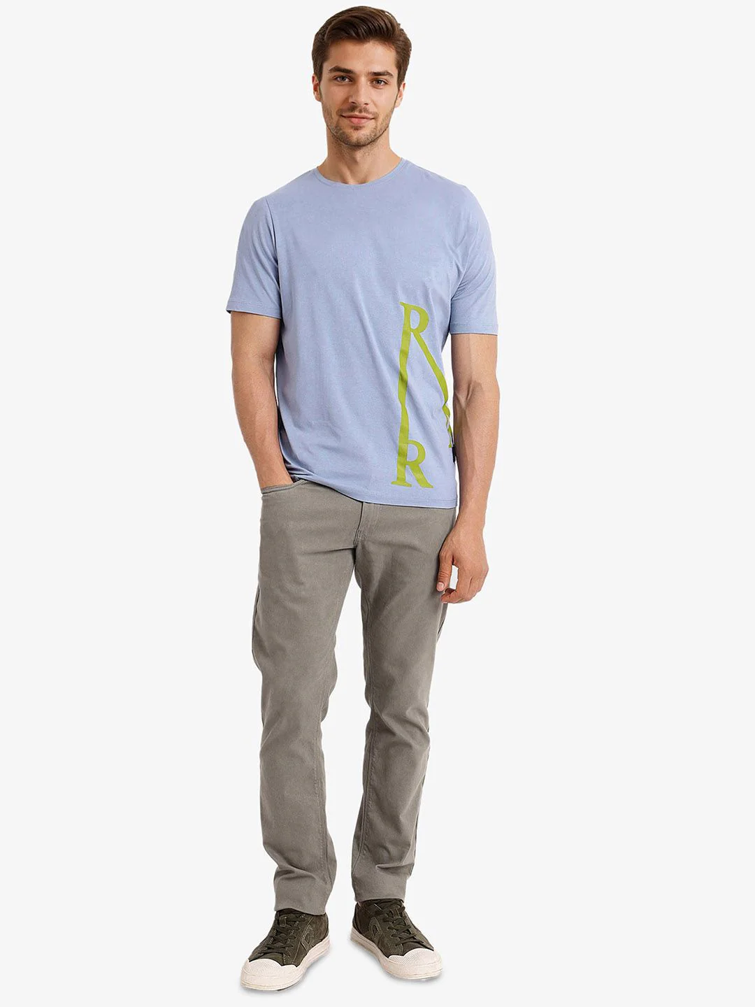RARE RABBIT Men Typography Printed V-Neck T-shirt - Image 6