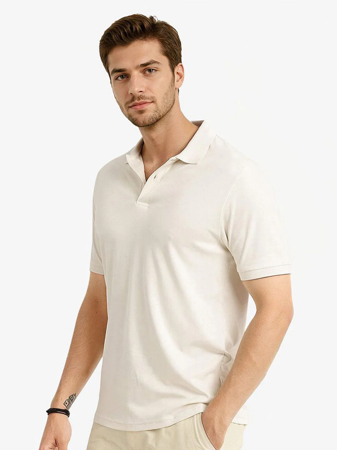RARE RABBIT Men V-Neck Raw Edge T-shirt - Image 3