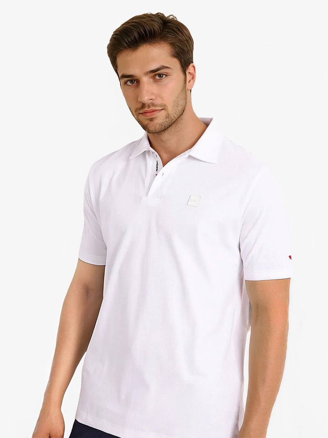 RARE RABBIT Men V-Neck Raw Edge T-shirt - Image 7