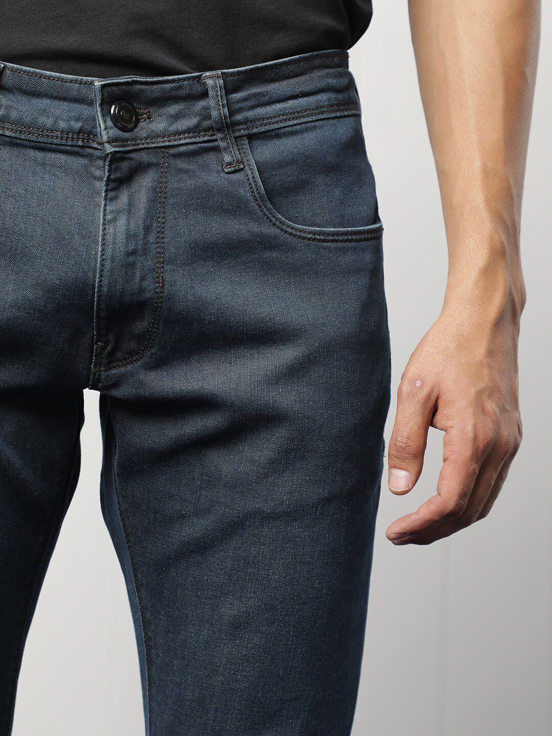 RARE RABBIT Men Wells Slim Fit Cotton Jeans - Image 4