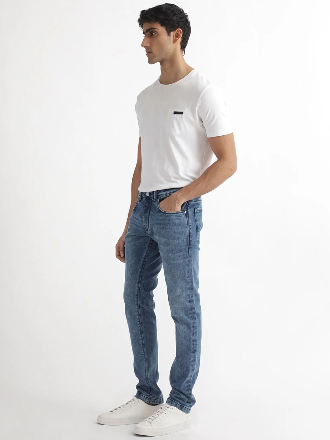 RARE RABBIT Men Widz Mid Rise Slim Fit Stretchable Jeans - Image 6