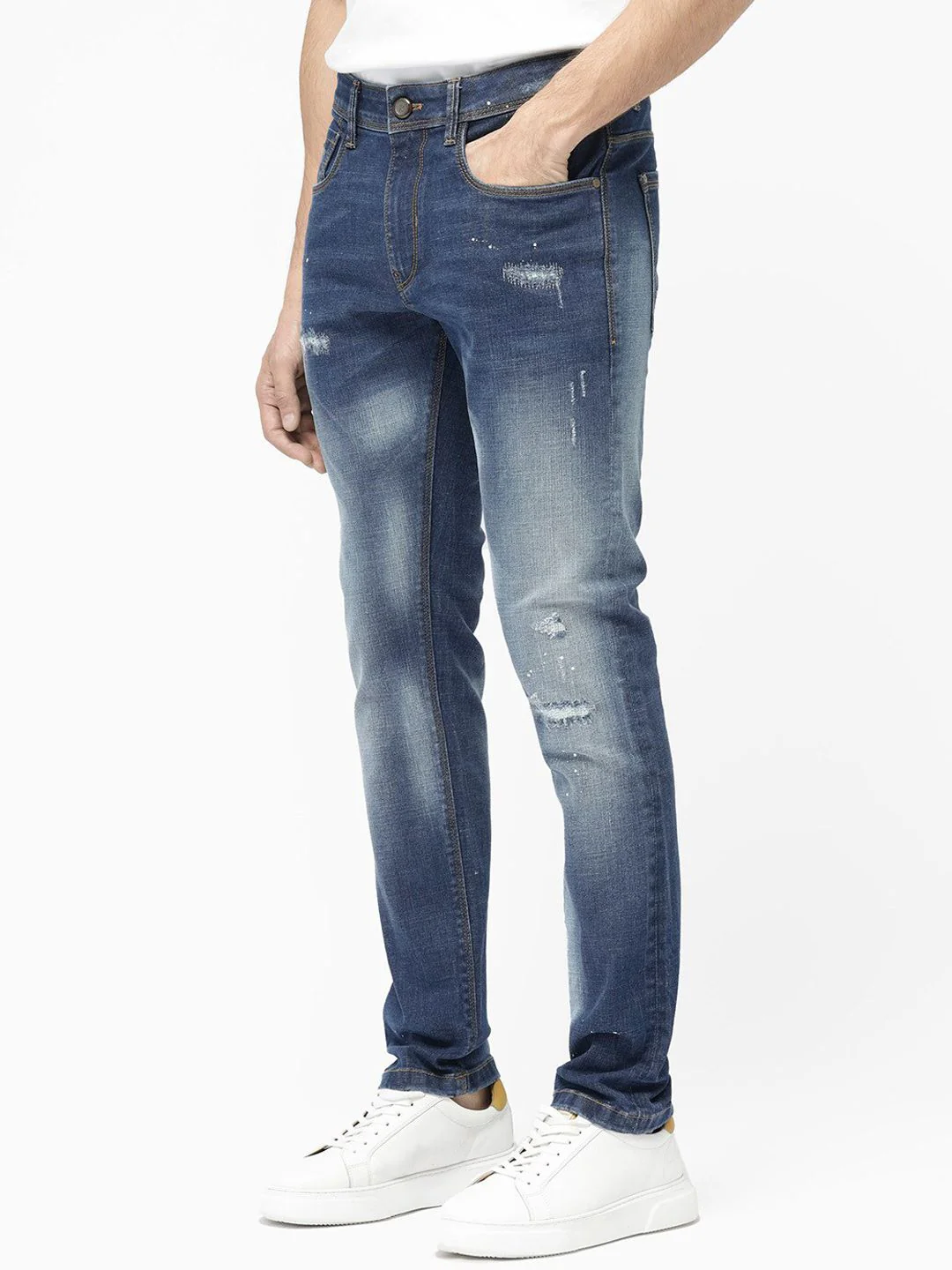 RARE RABBIT Men Xian Slim Fit Cotton Jeans - Image 3