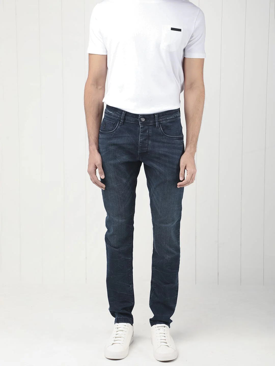 RARE RABBIT Men Yoshi Regular Fit Mid-Rise Cotton Jeans
