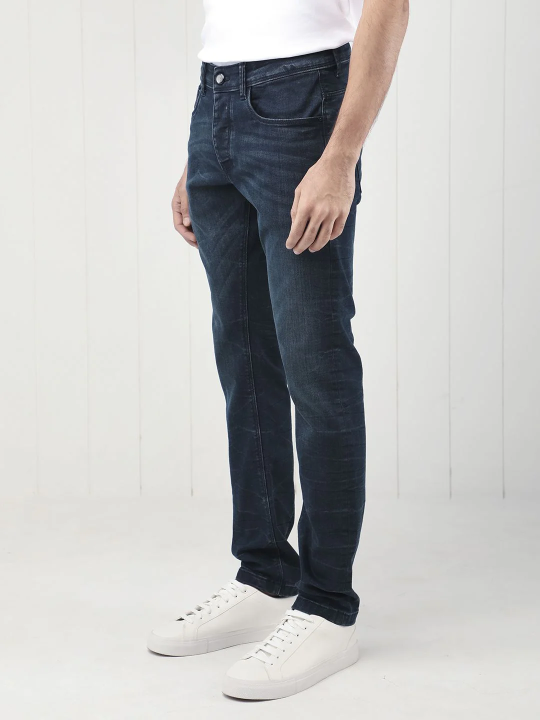 RARE RABBIT Men Yoshi Regular Fit Mid-Rise Cotton Jeans - Image 5