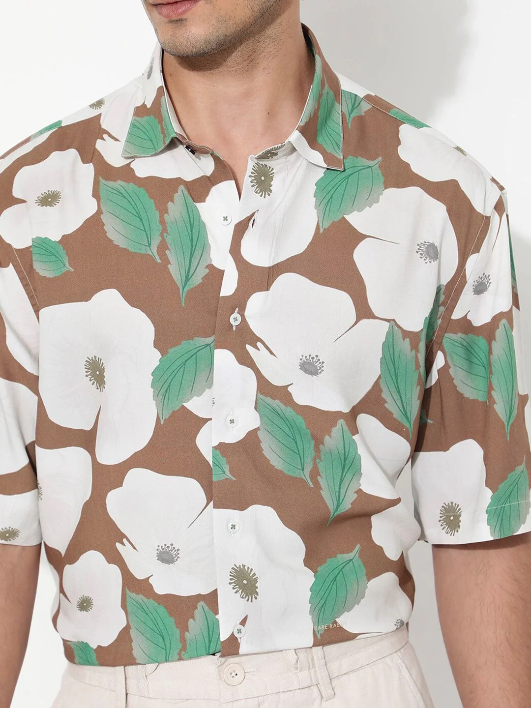 RARE RABBIT Men Yuki Boxy Opaque Floral Printed Shirt - Image 2