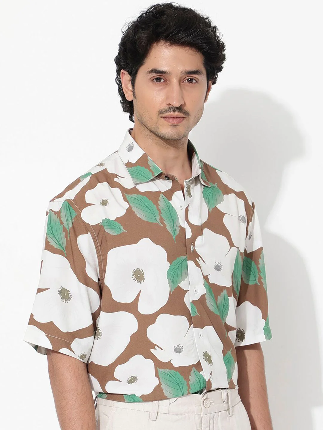 RARE RABBIT Men Yuki Boxy Opaque Floral Printed Shirt - Image 3