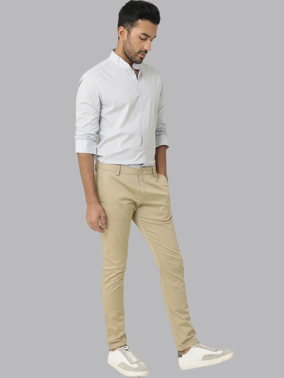 RARE RABBIT Shines Slim Fit Mid-Rise Cotton Chino Trouser - Image 5