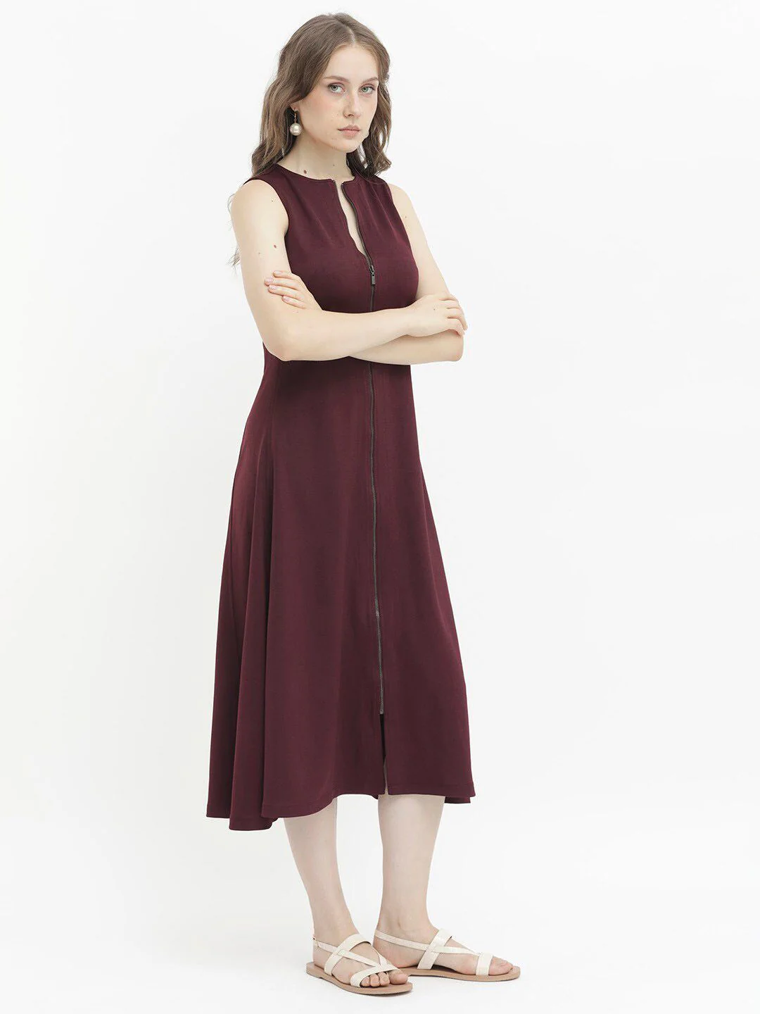 RAREISM A-Line Sleeveless Midi Dress - Image 3