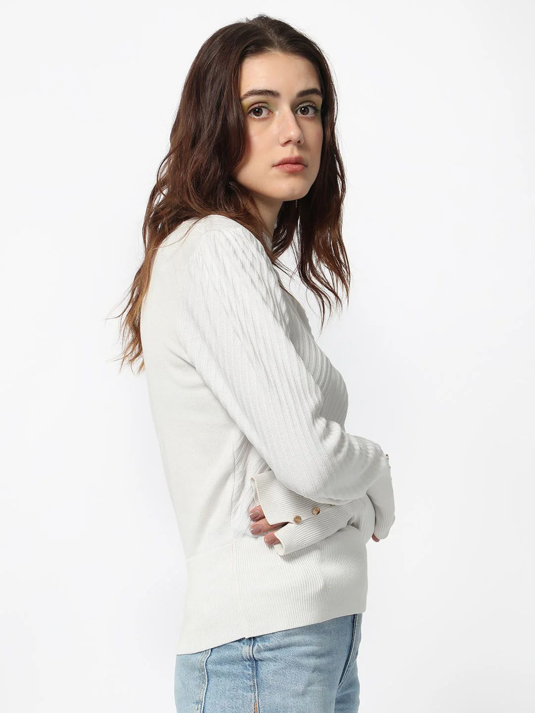 RAREISM Basic Sweater With Cuff Detail - Image 5
