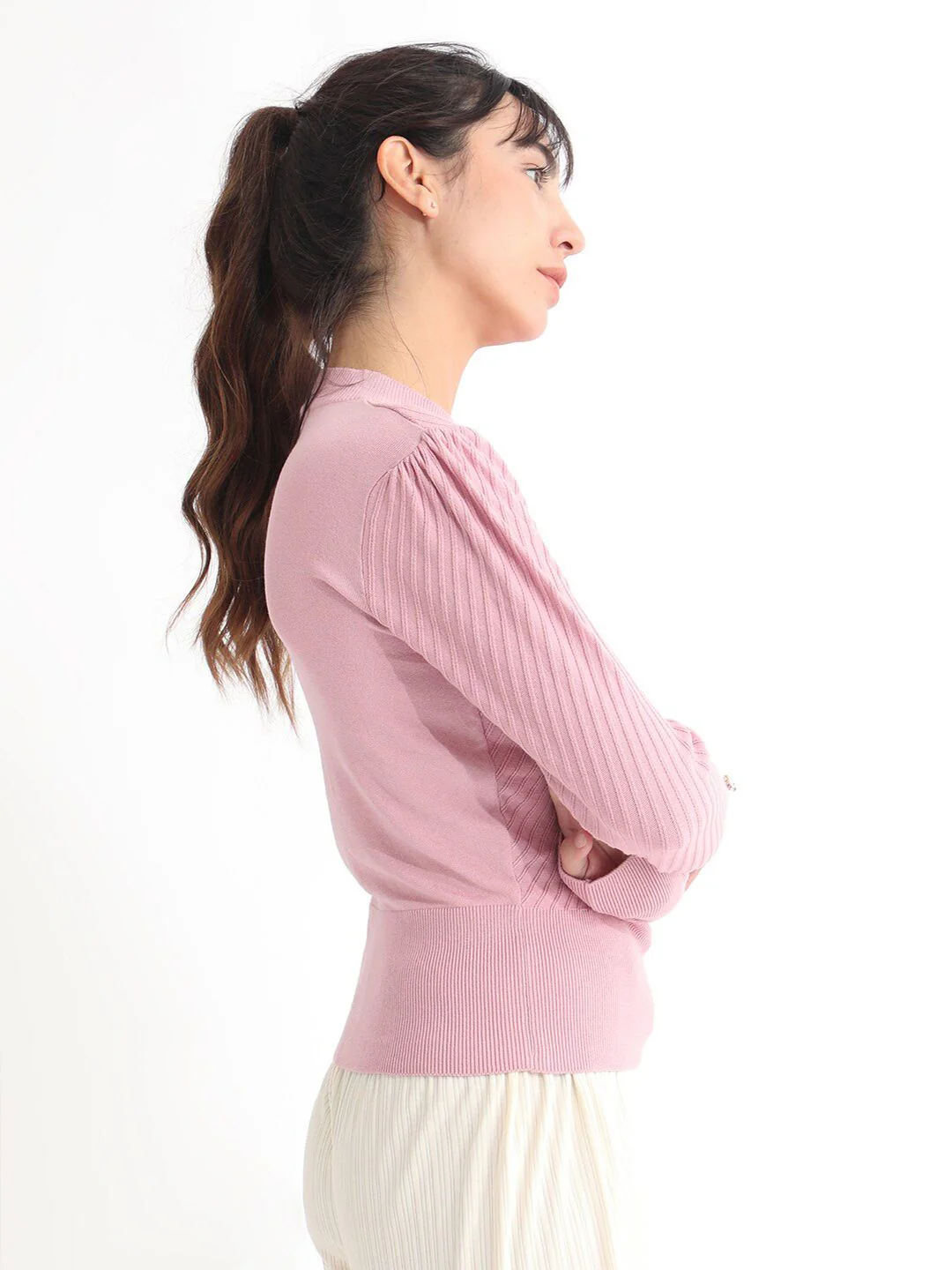 RAREISM Basic Sweater With Cuff Detail - Image 3