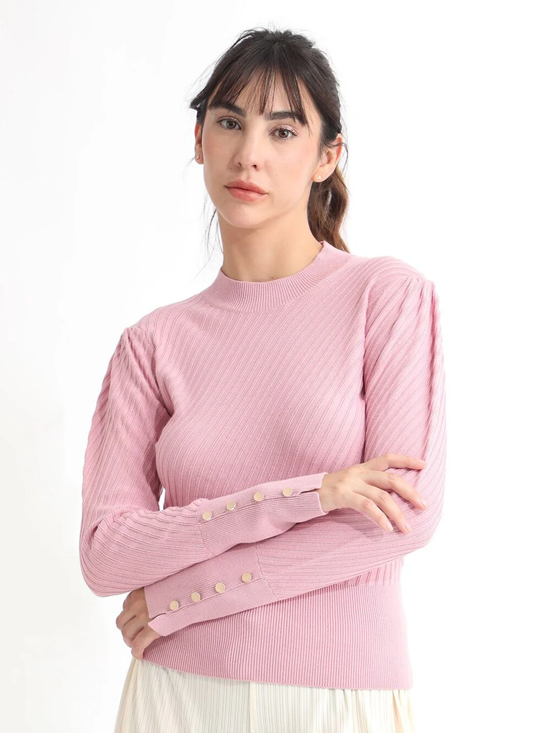 RAREISM Basic Sweater With Cuff Detail - Image 7
