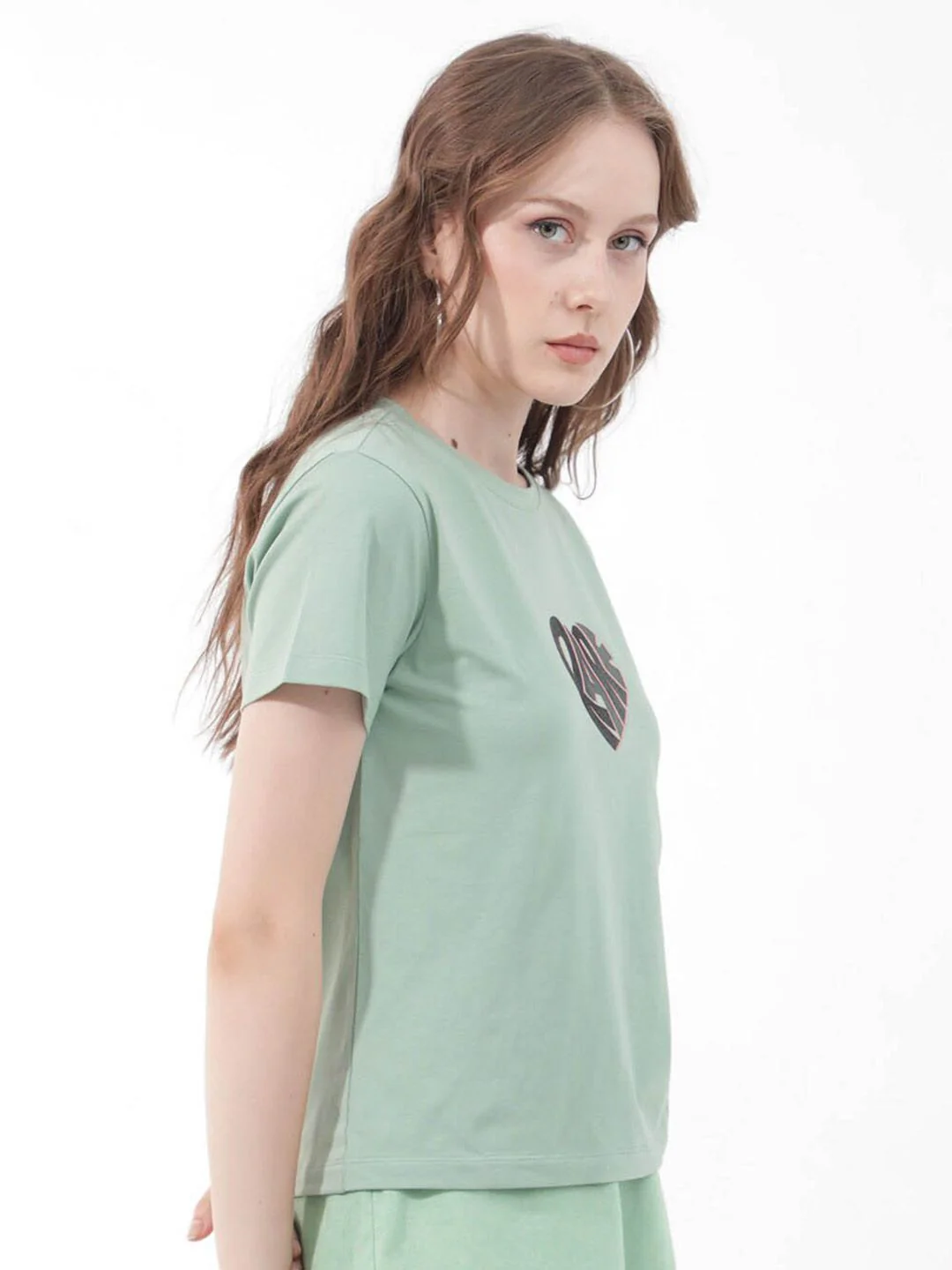 RAREISM Ciara Typography Printed Round Neck Cotton Casual T-shirt - Image 3