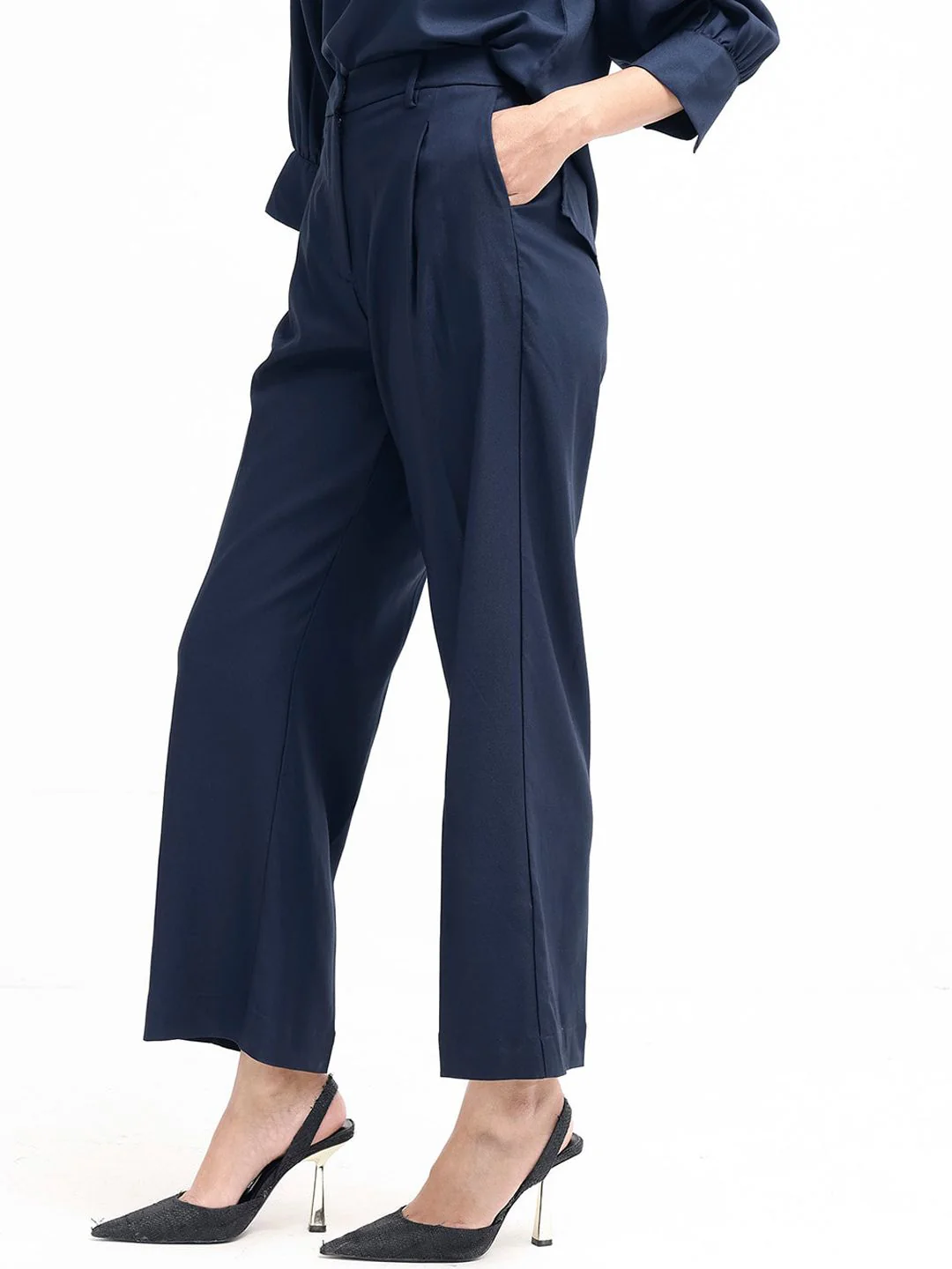 RAREISM Comfort Straight Fit High-Rise Pleated Trousers - Image 3