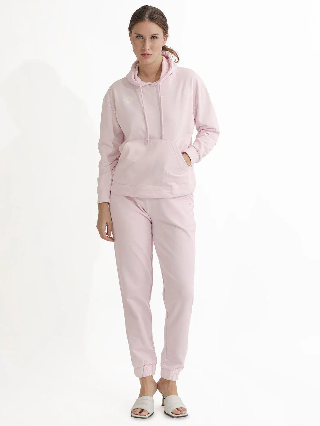RAREISM Conversational Printed Hooded Cotton Pullover Sweatshirt - Image 6