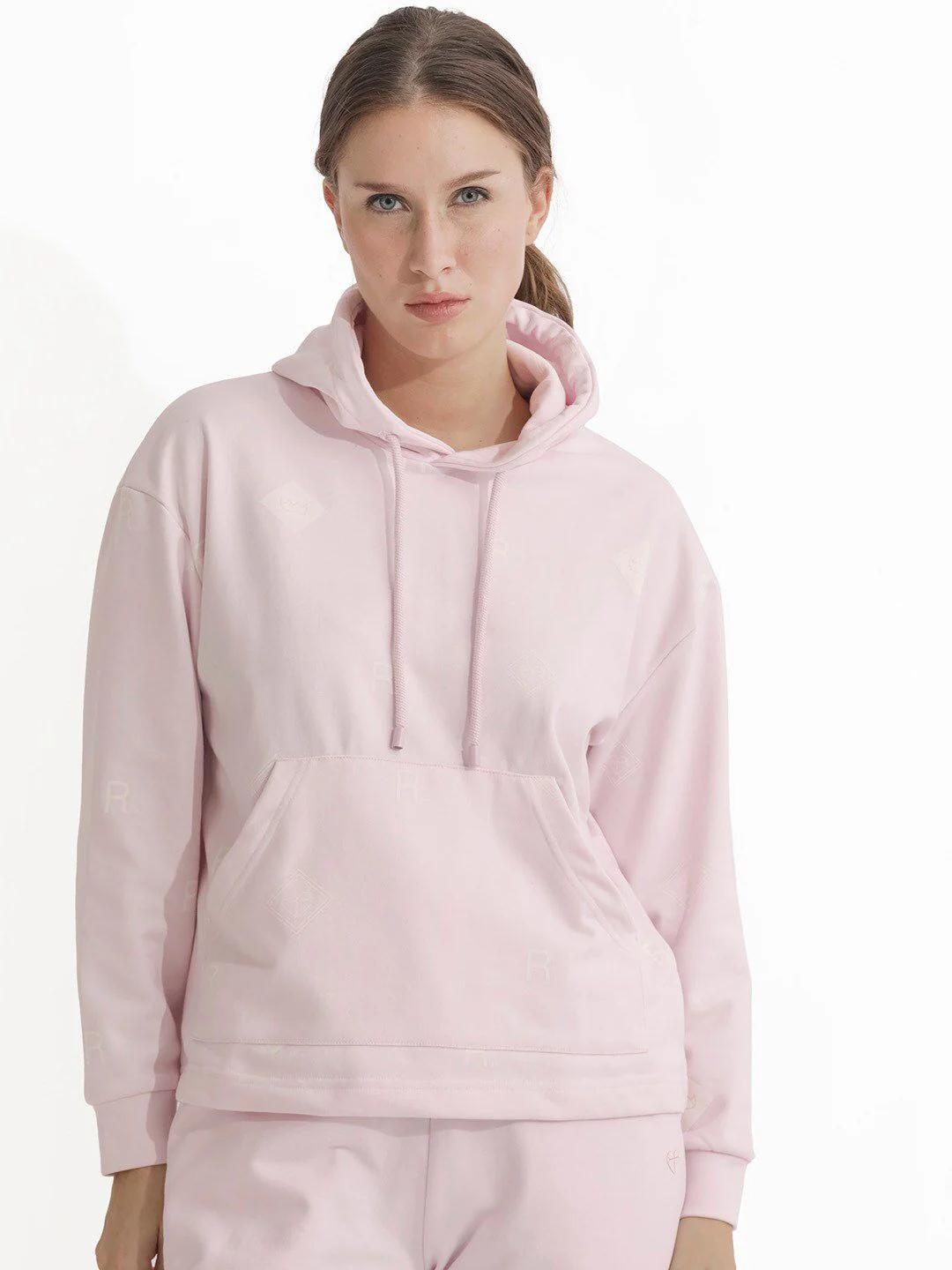 RAREISM Conversational Printed Hooded Cotton Pullover Sweatshirt - Image 7