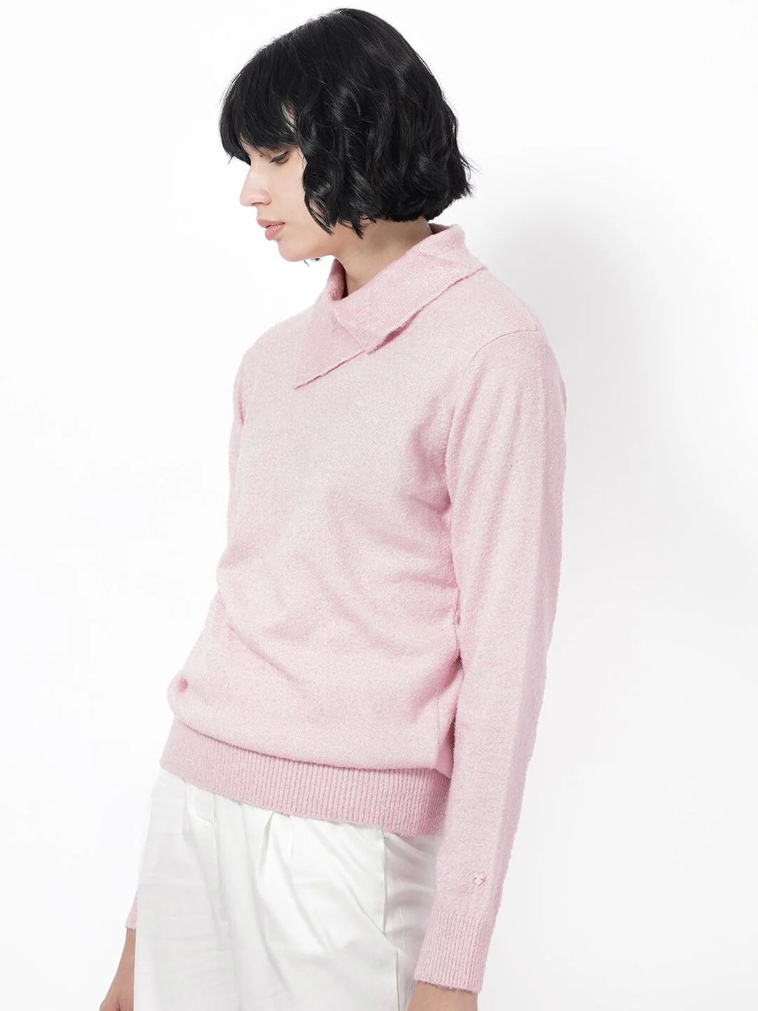RAREISM Cowl Neck Acrylic Pullover - Image 5