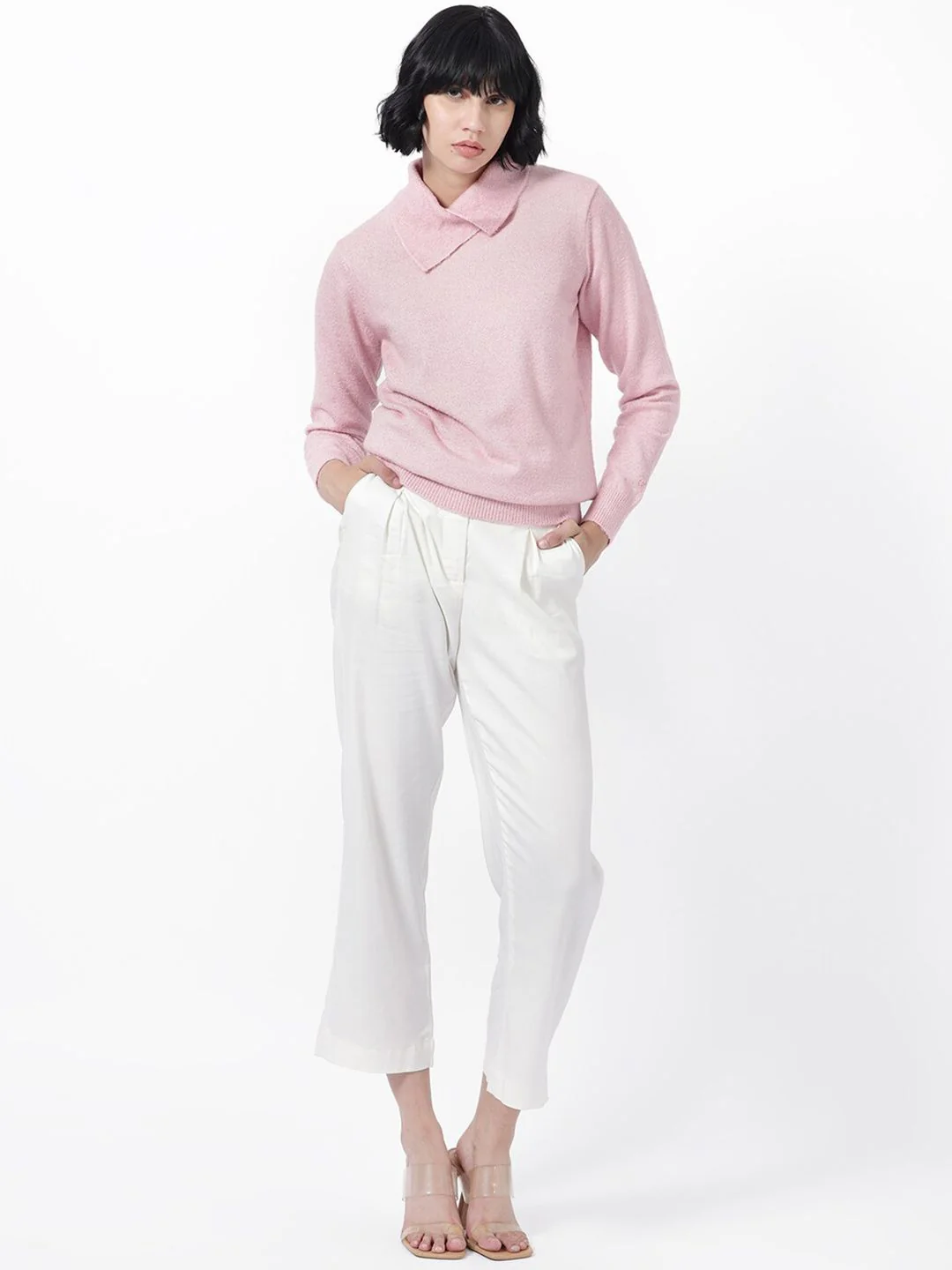 RAREISM Cowl Neck Acrylic Pullover - Image 6