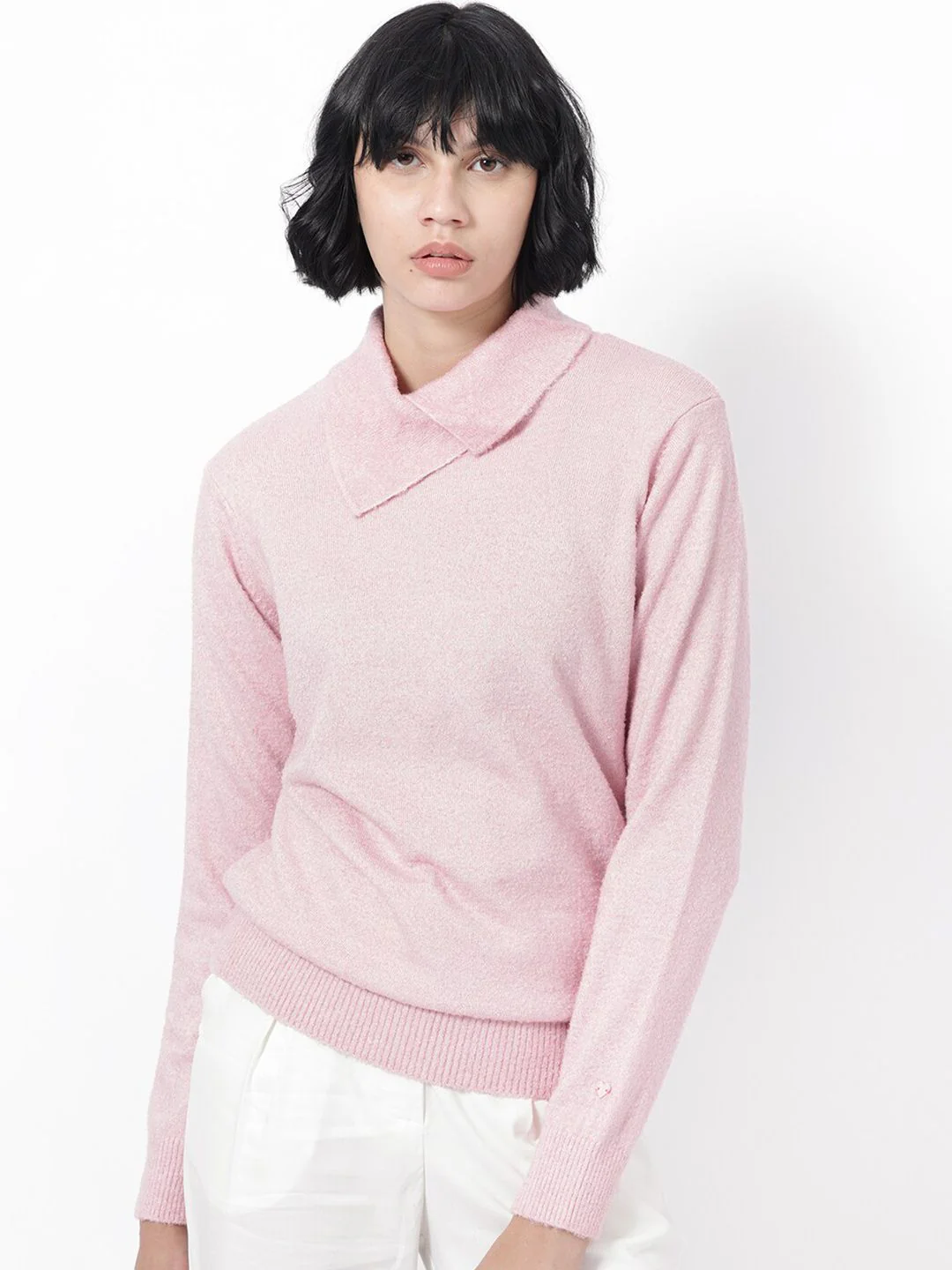 RAREISM Cowl Neck Acrylic Pullover - Image 7