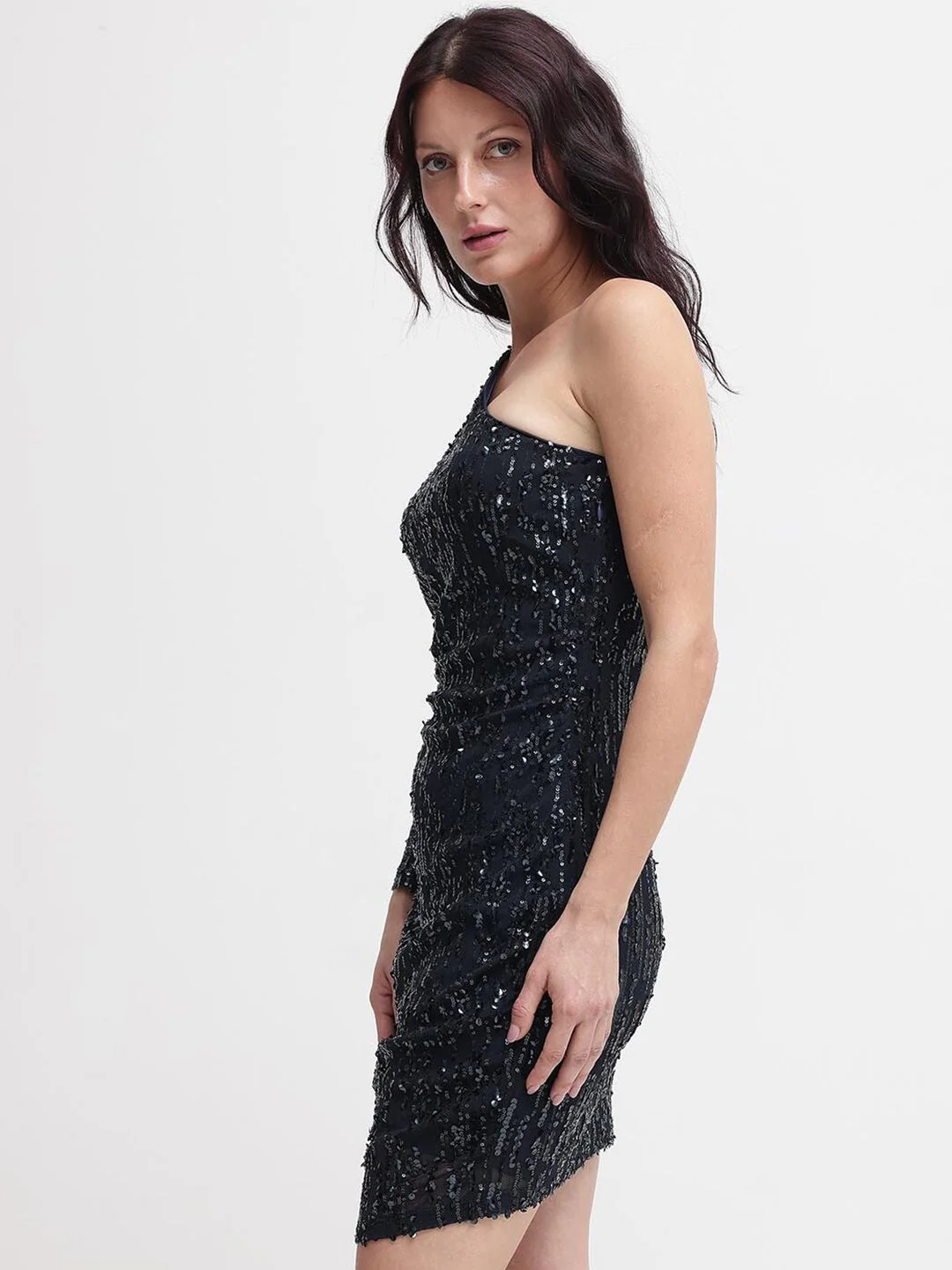 RAREISM Embellished Bodycon Cotton Mini Dress - Image 5